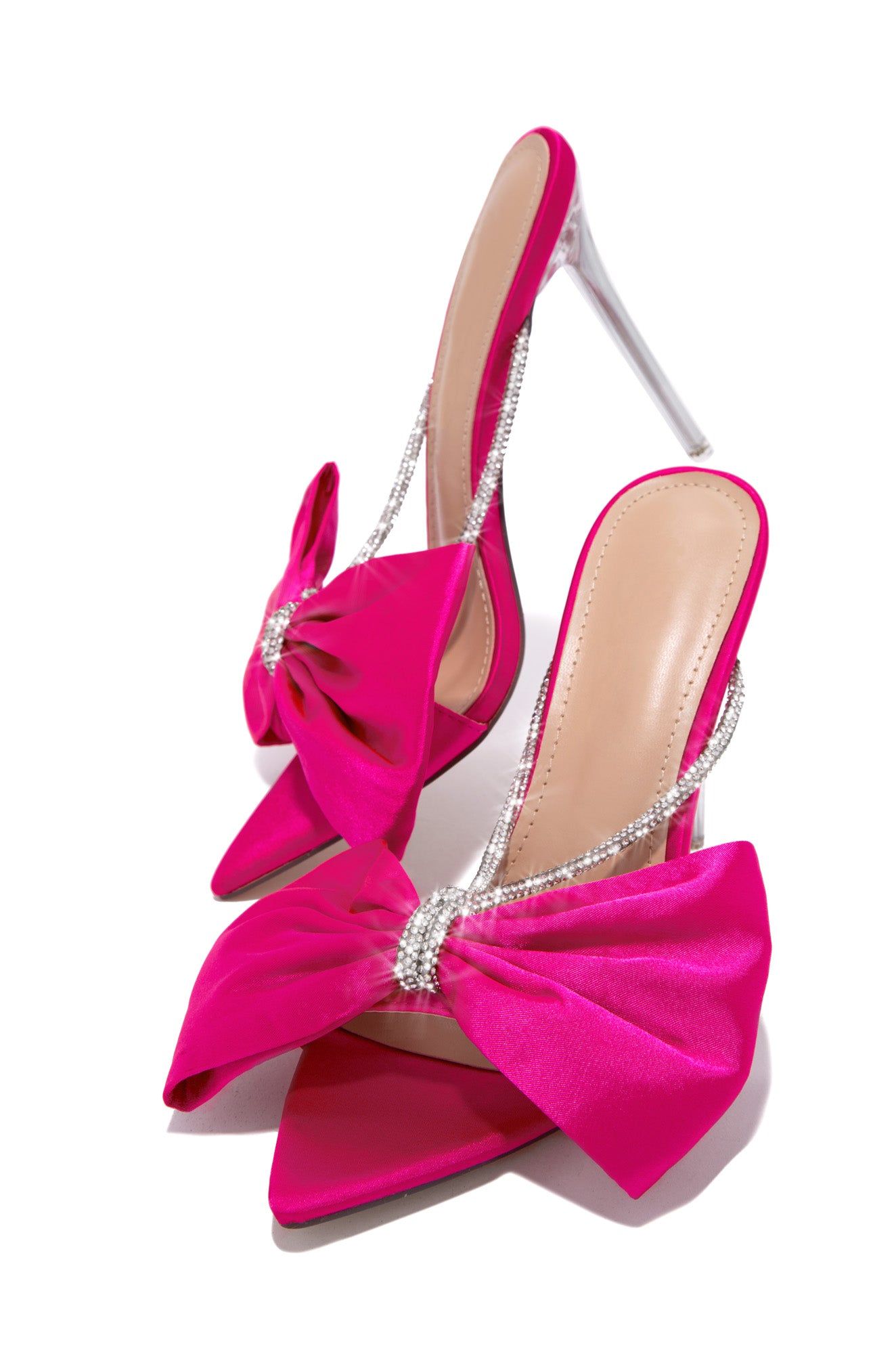 Eliana Embellished High Heel Mules - Pink sold by Miss Lola product image thumbnail 2