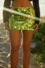 Amania Sequins Mini Skirt - Lime sold by Miss Lola