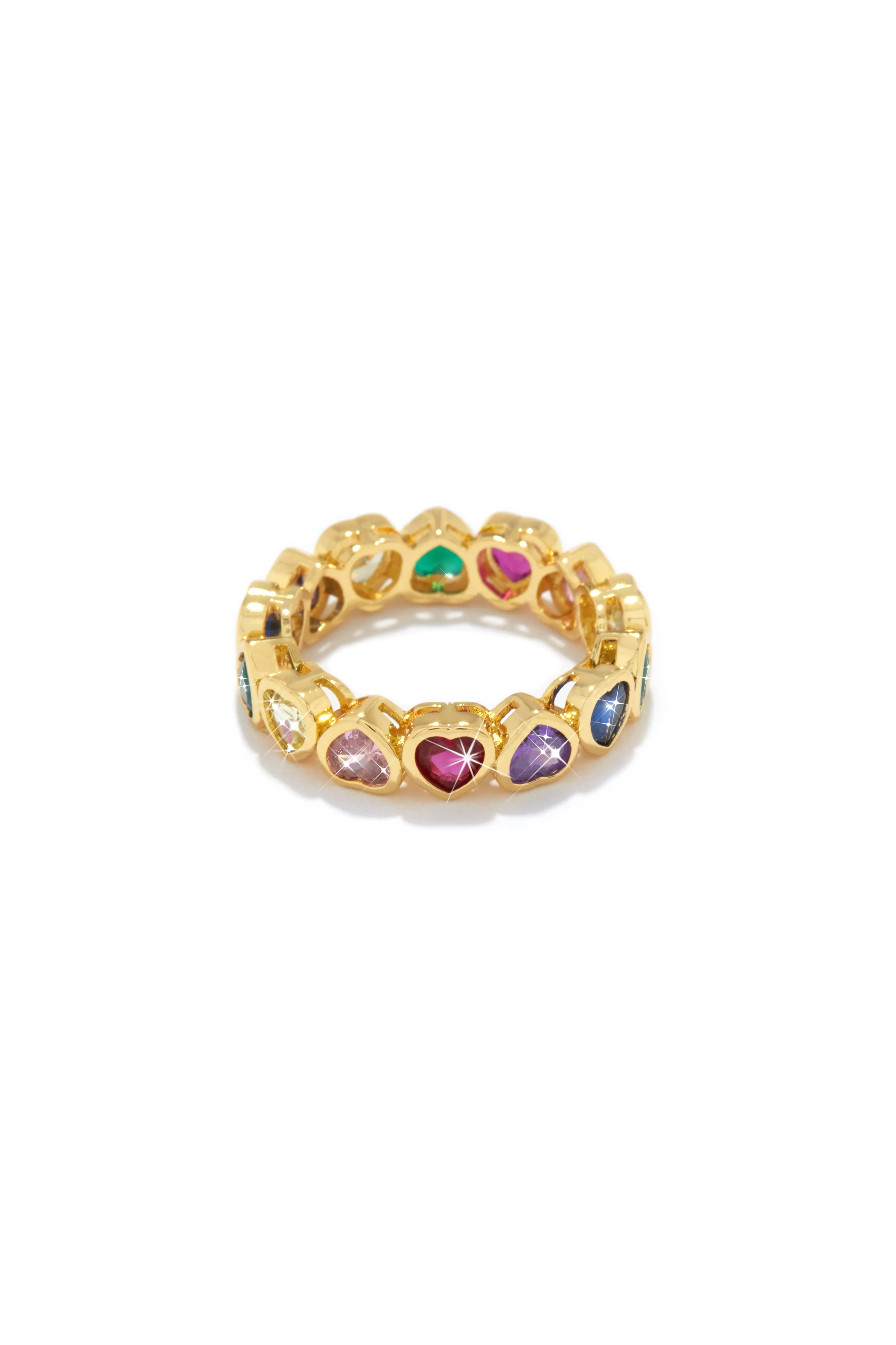 Sweet Love Heart Embellished Ring - Gold Multi sold by Miss Lola product image thumbnail 2