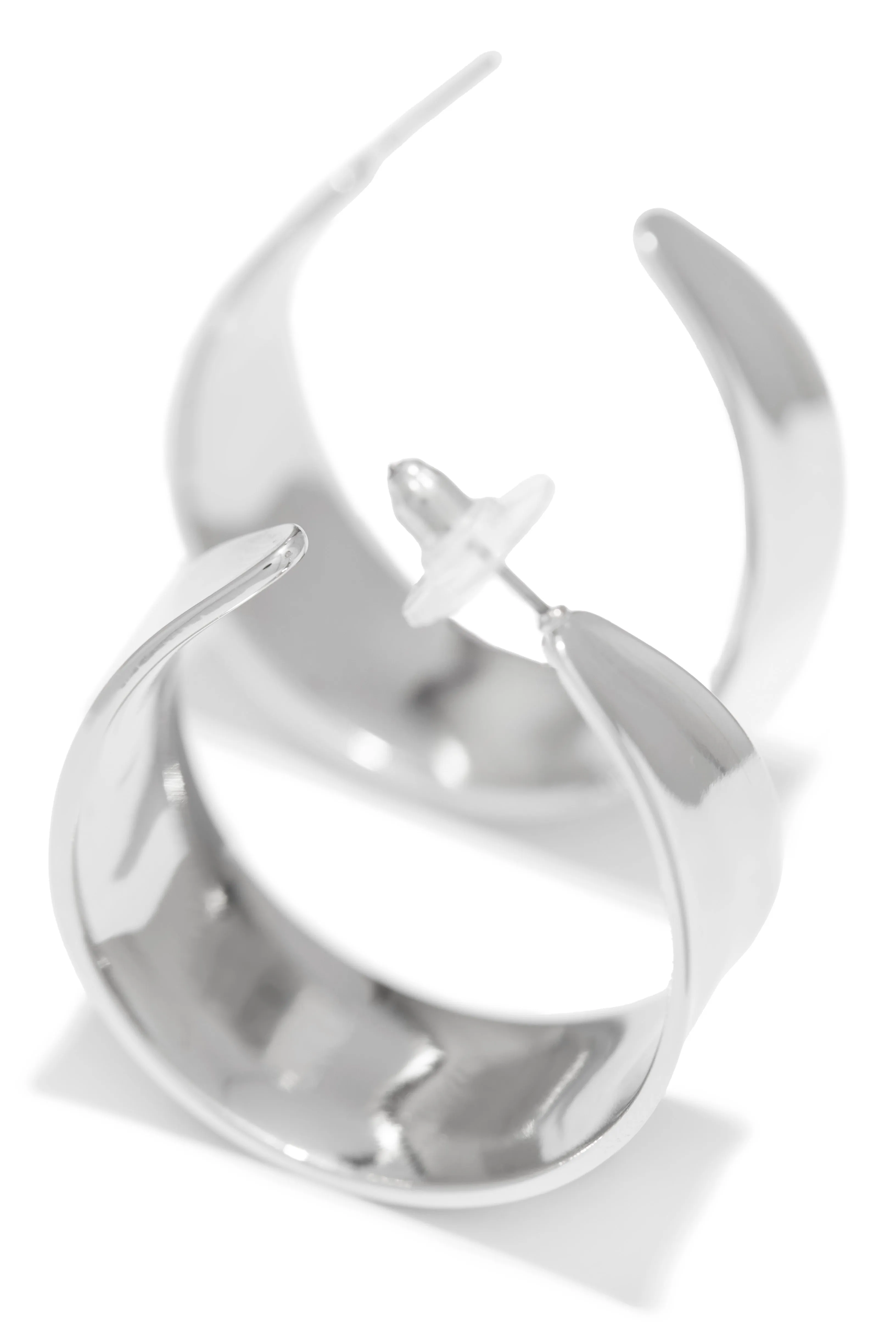 Janelle Hoop Earring - Silver sold by Miss Lola product image thumbnail 2