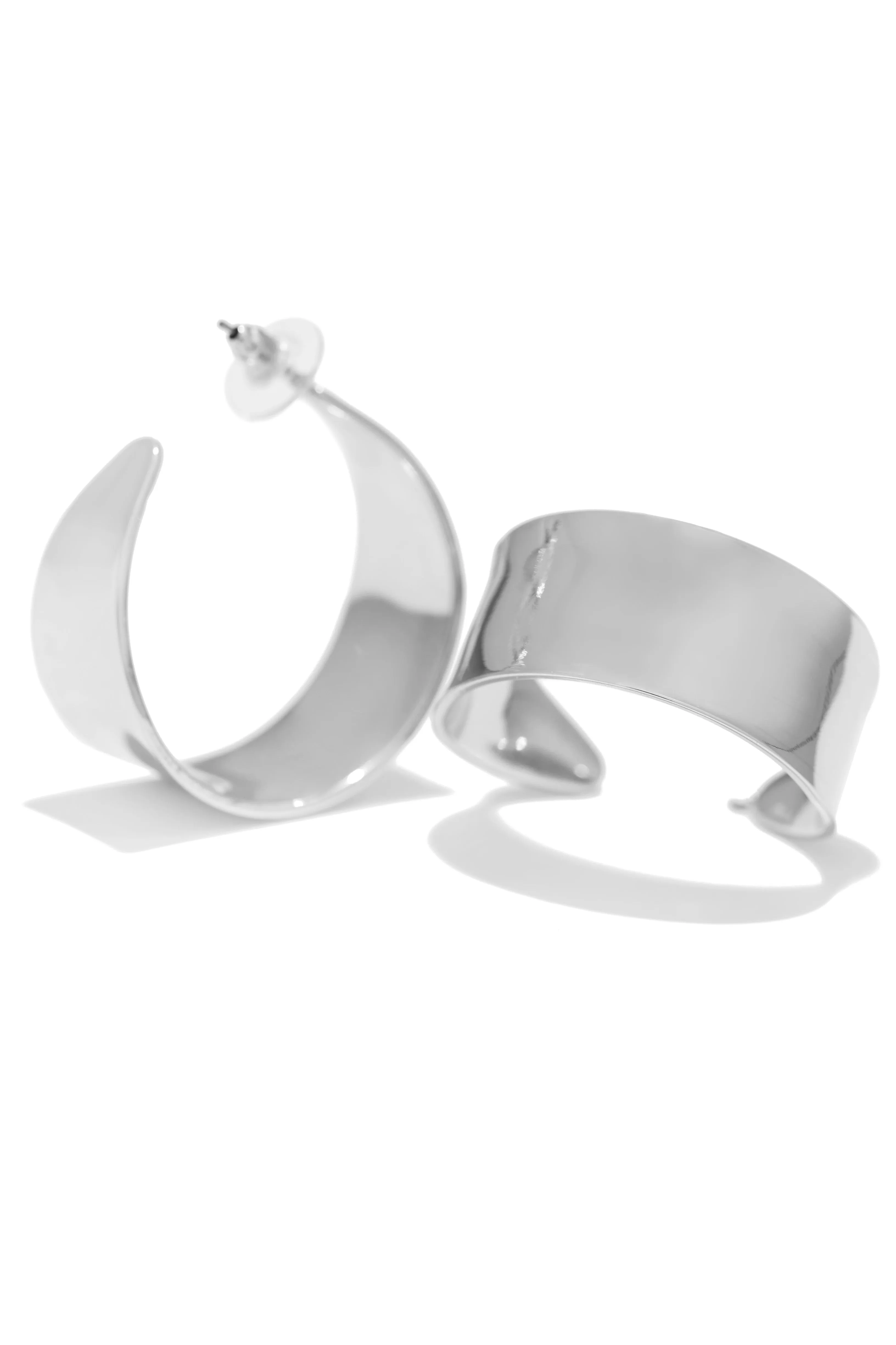 Janelle Hoop Earring - Silver sold by Miss Lola