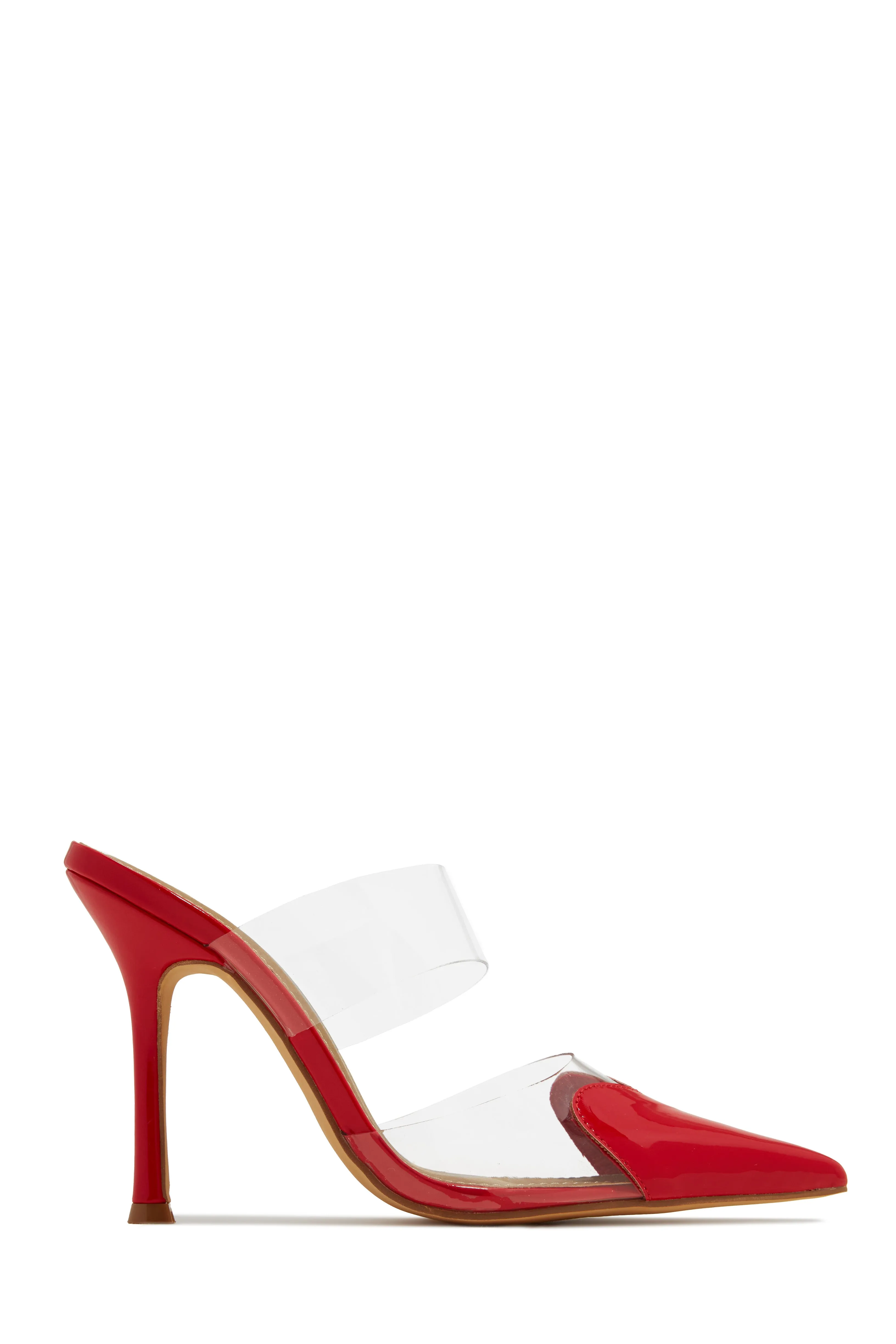 Forever Love Pointed Toe High Heel Mules - Red sold by Miss Lola product image thumbnail 5