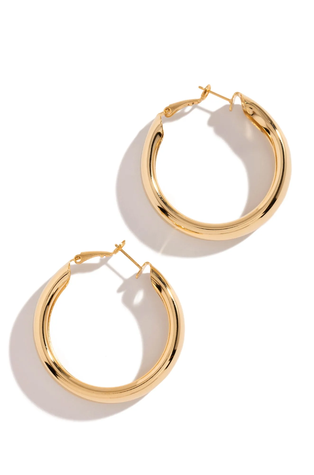 Sabrina Chunky Hoop Earring - Gold sold by Miss Lola product image thumbnail 4