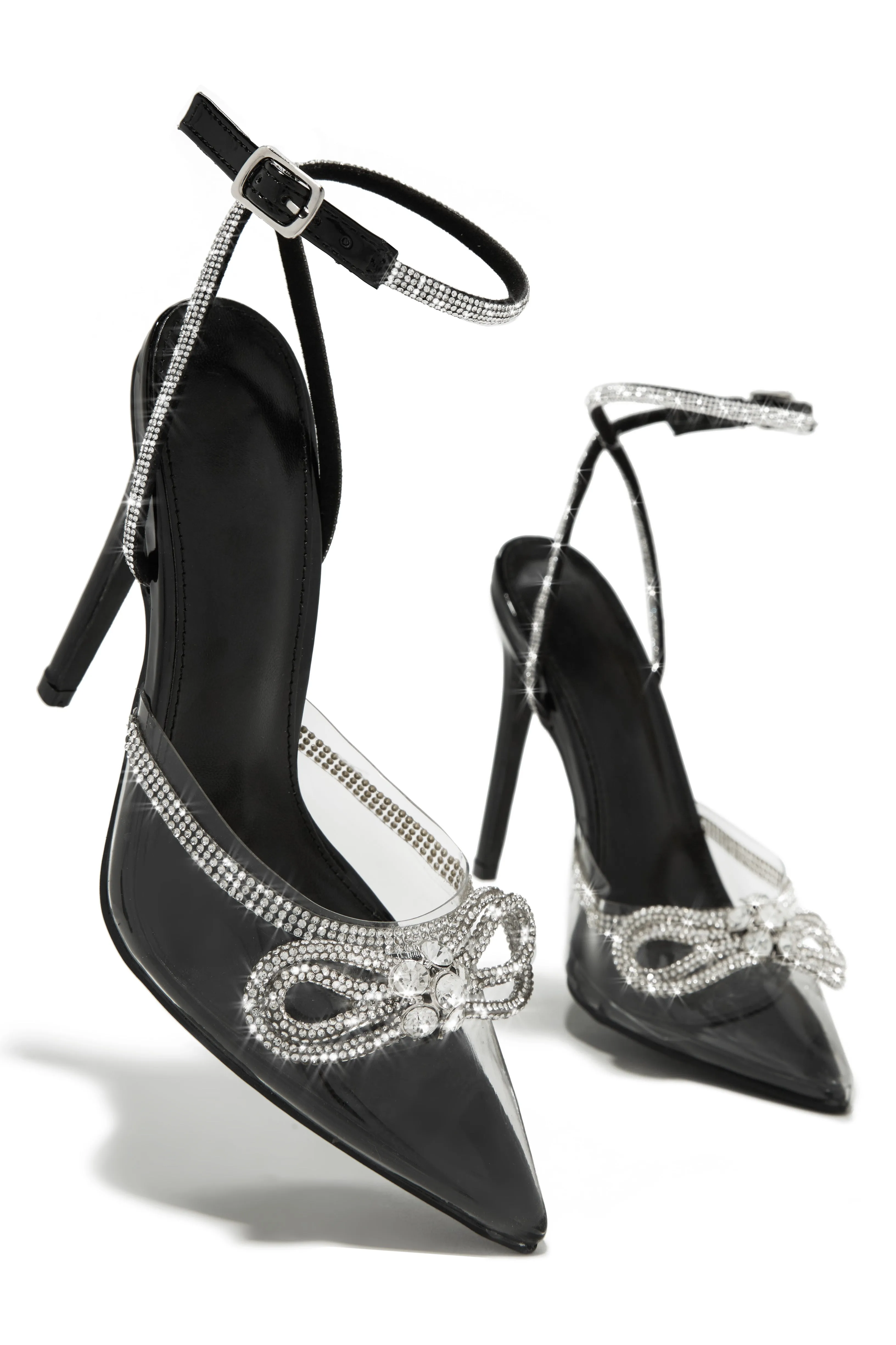Night Out Ready Embellished High Heel Pumps - Black sold by Miss Lola product image thumbnail 4
