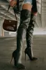 Sultry Touch OVER THE KNEE BOOTS - Nude sold by Miss Lola