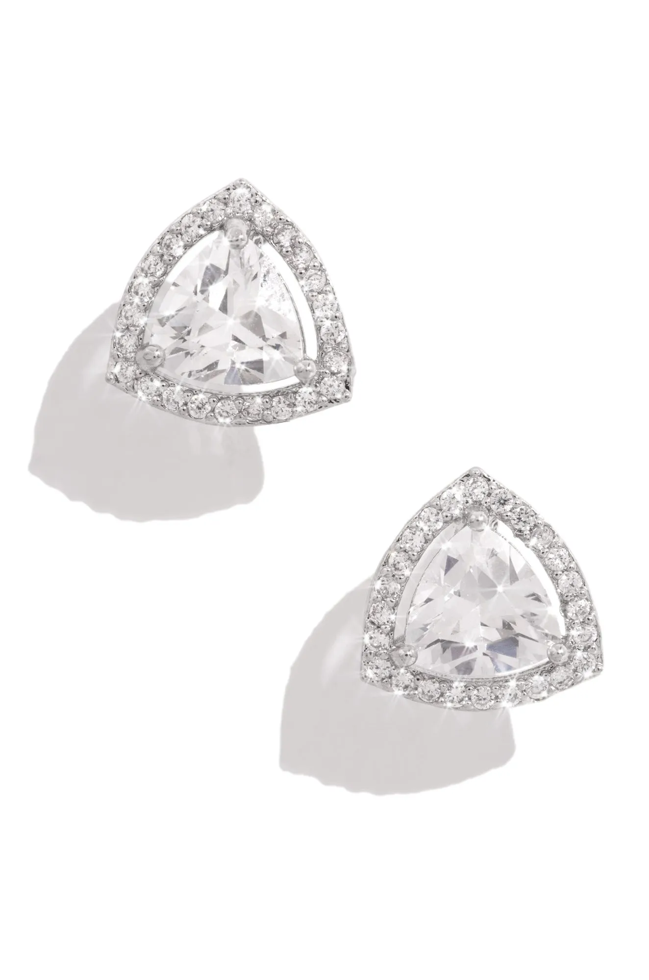 Soft Glam Cubic Zirconia Stud Earrings - Silver sold by Miss Lola