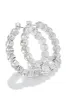 Maybelle Embellished Hoop Earring - Silver sold by Miss Lola