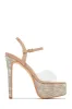 Party Ready Embellished Platform Heels - Nude sold by Miss Lola