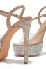 Party Ready Embellished Platform Heels - Nude sold by Miss Lola