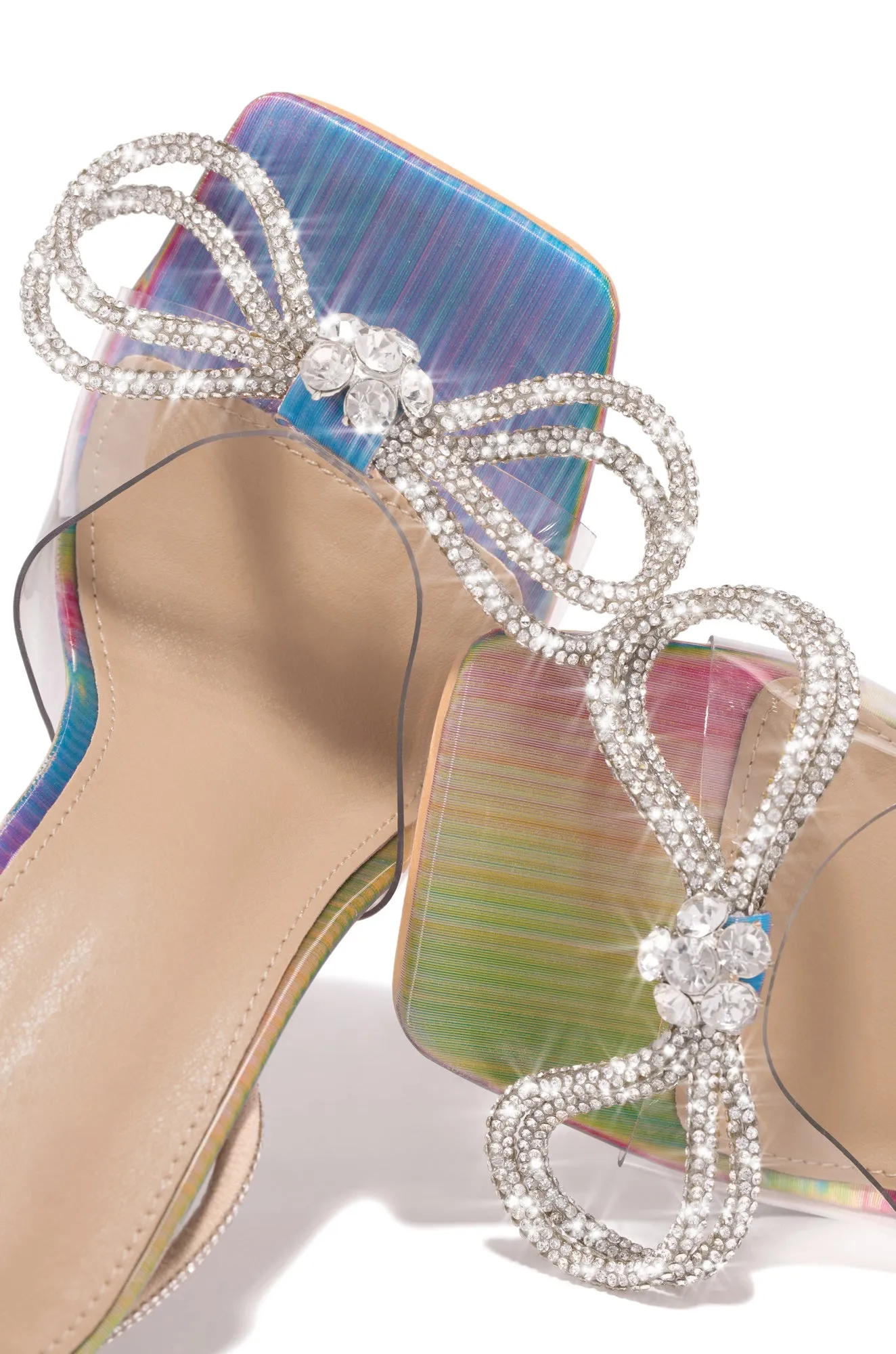 Amaria Embellished Bow Strap High Heels - Multi sold by Miss Lola product image thumbnail 3