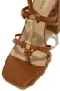 Stepping Out Lace Up Block Heels - Tan sold by Miss Lola