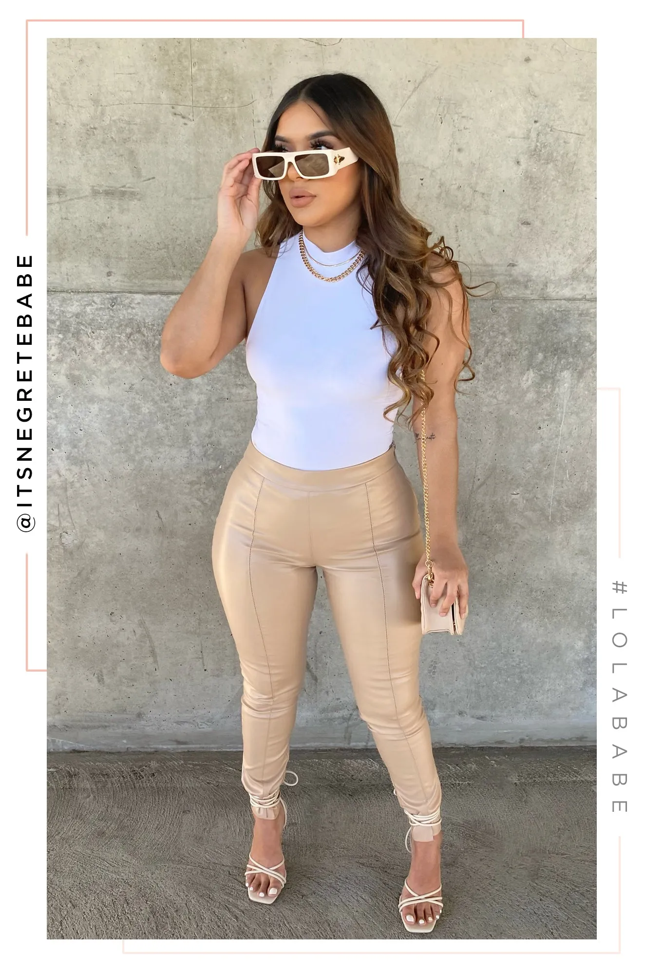 Holly Lace Up Strappy Heels - Ivory sold by Miss Lola product image thumbnail 5