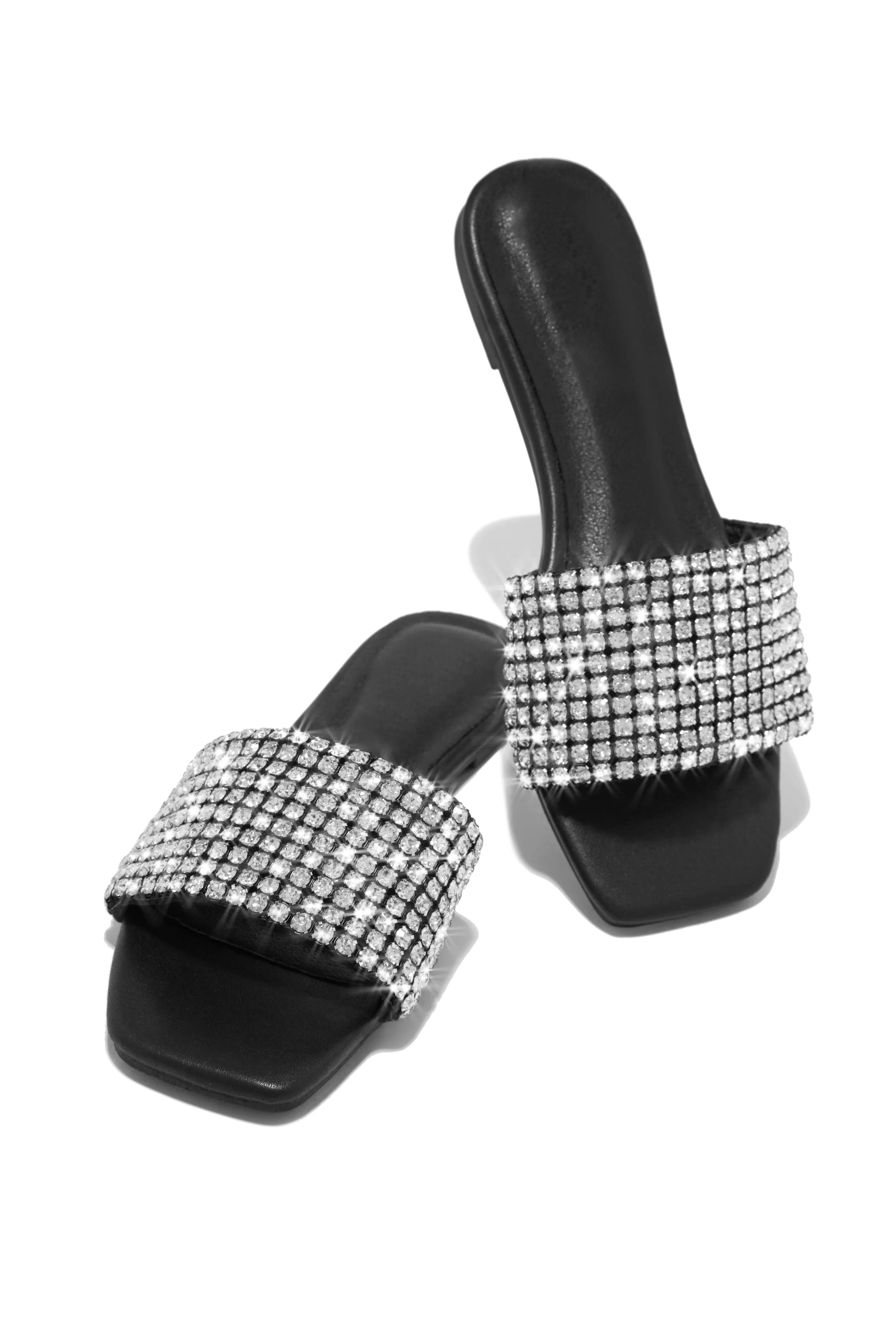 Marline Embellished Slide Sandals - Silver sold by Miss Lola product image thumbnail 5