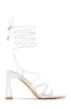Dreamy Romance Single Sole Lace Up Heels - White sold by Miss Lola