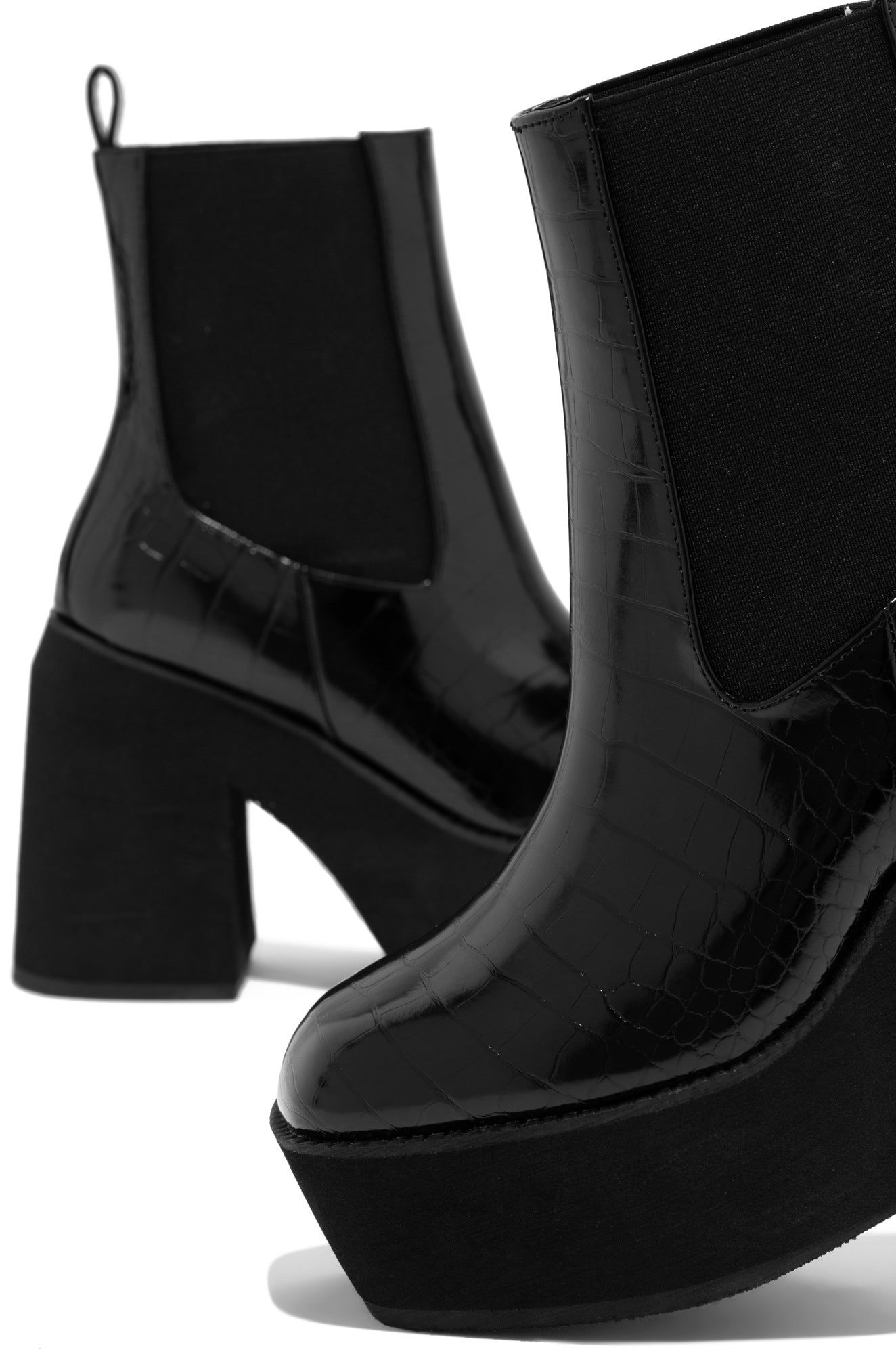 Pamela - Black Croc sold by Miss Lola product image thumbnail 3