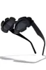 Weekend Flirt Unique Standout Frame Sunglasses - Black sold by Miss Lola