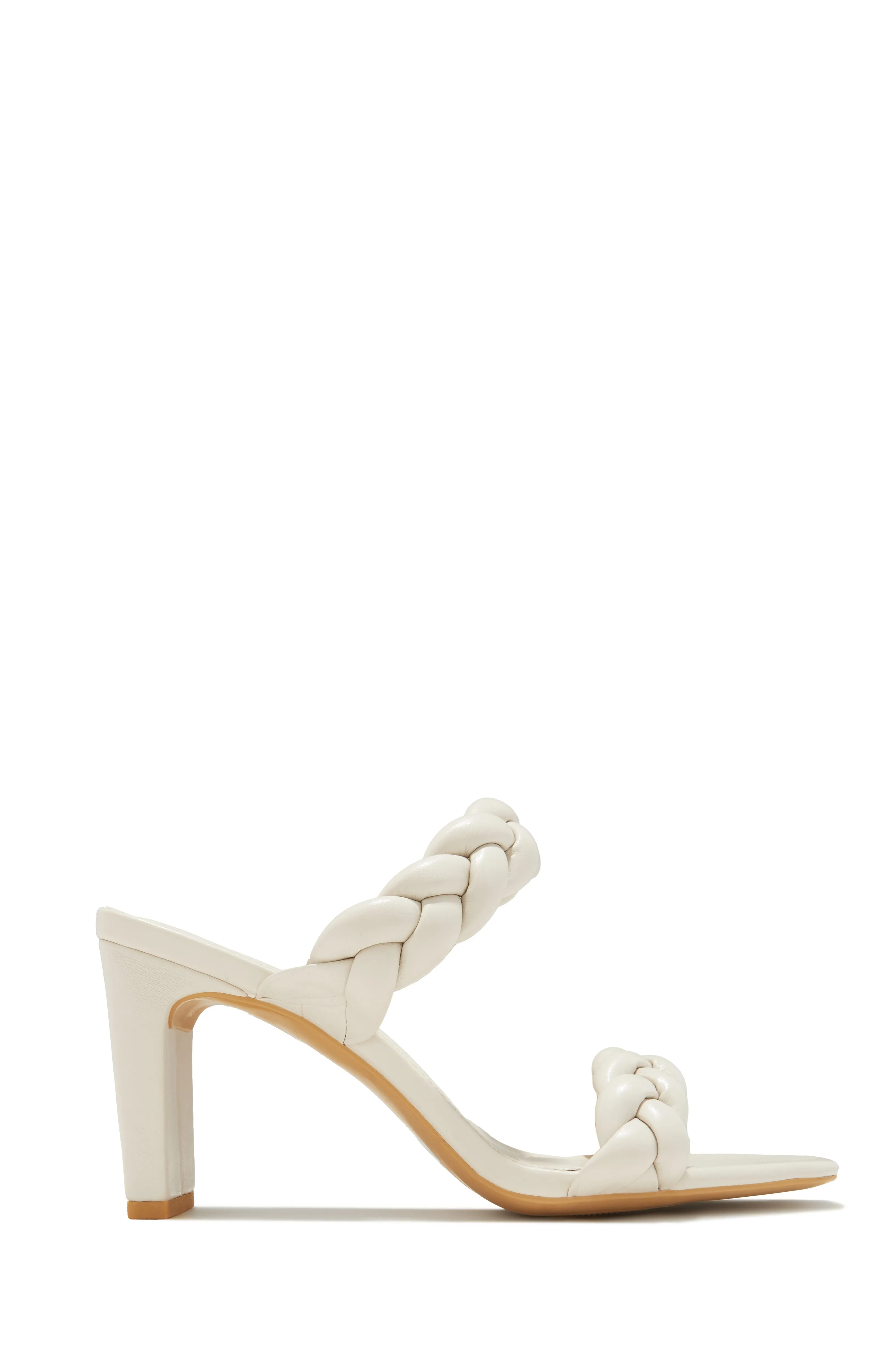Gigi Block Heel Mules - Bone sold by Miss Lola product image thumbnail 4