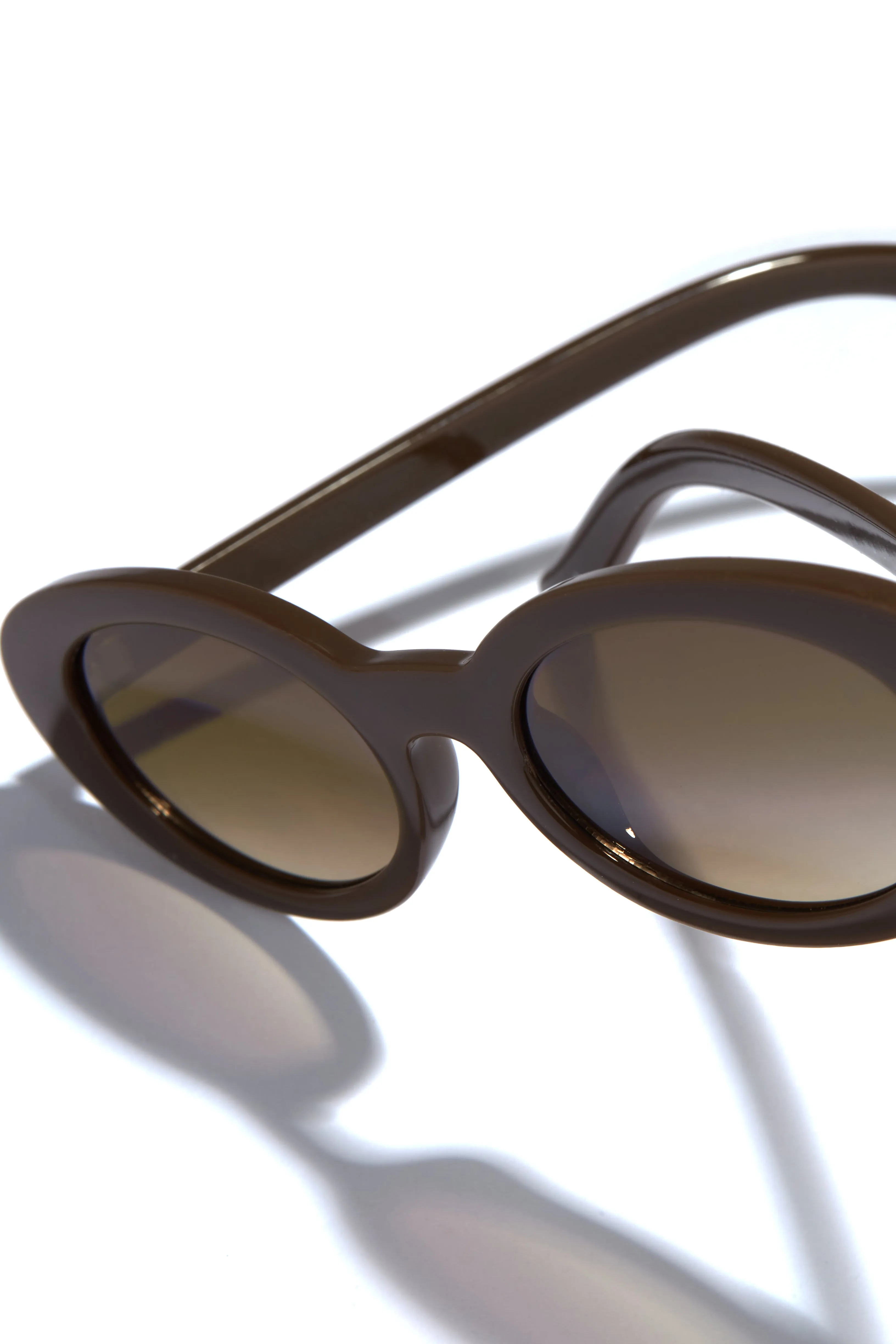 Elena Oval Sunglasses - Brown sold by Miss Lola product image thumbnail 4