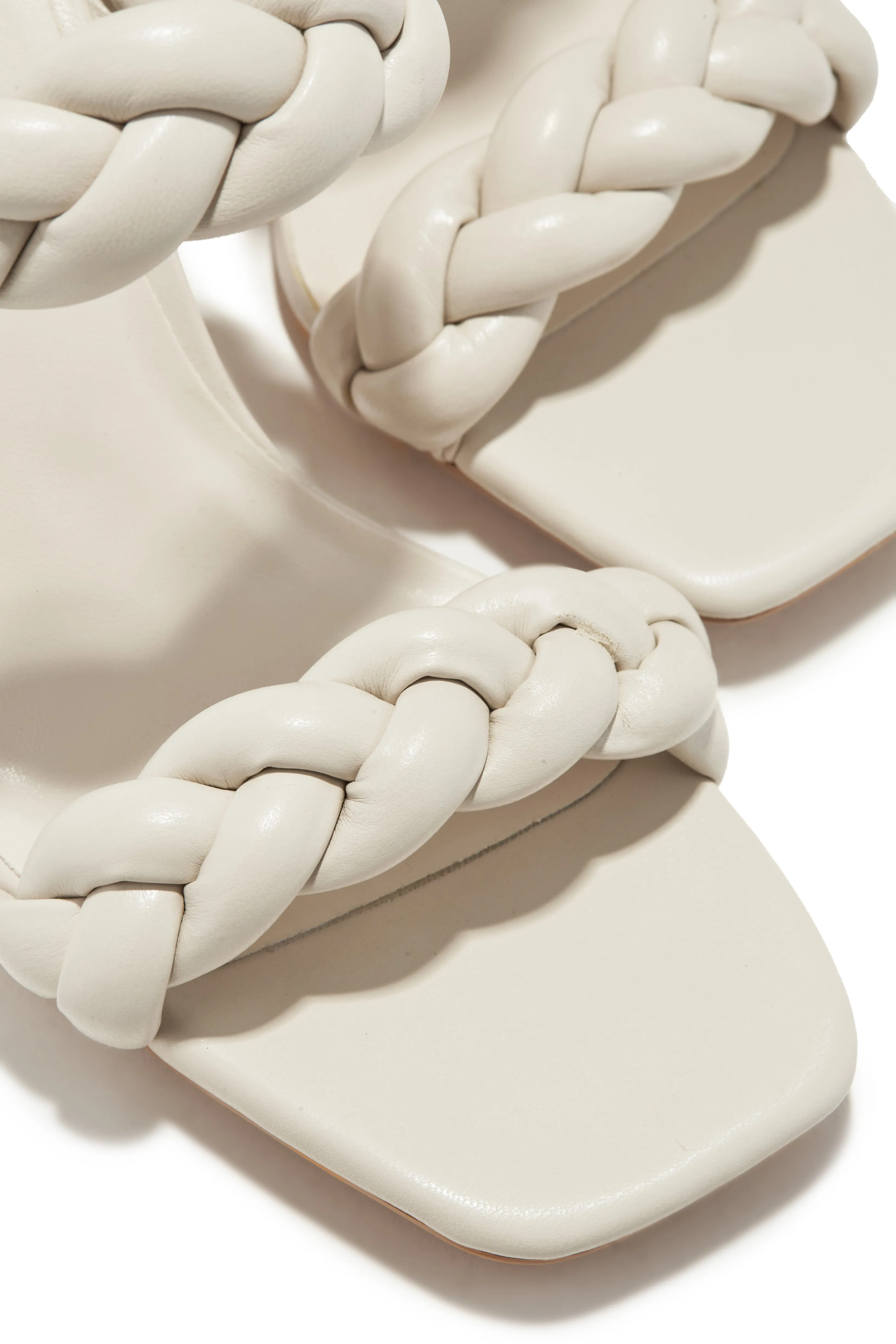 Gigi Block Heel Mules - Bone sold by Miss Lola product image thumbnail 3