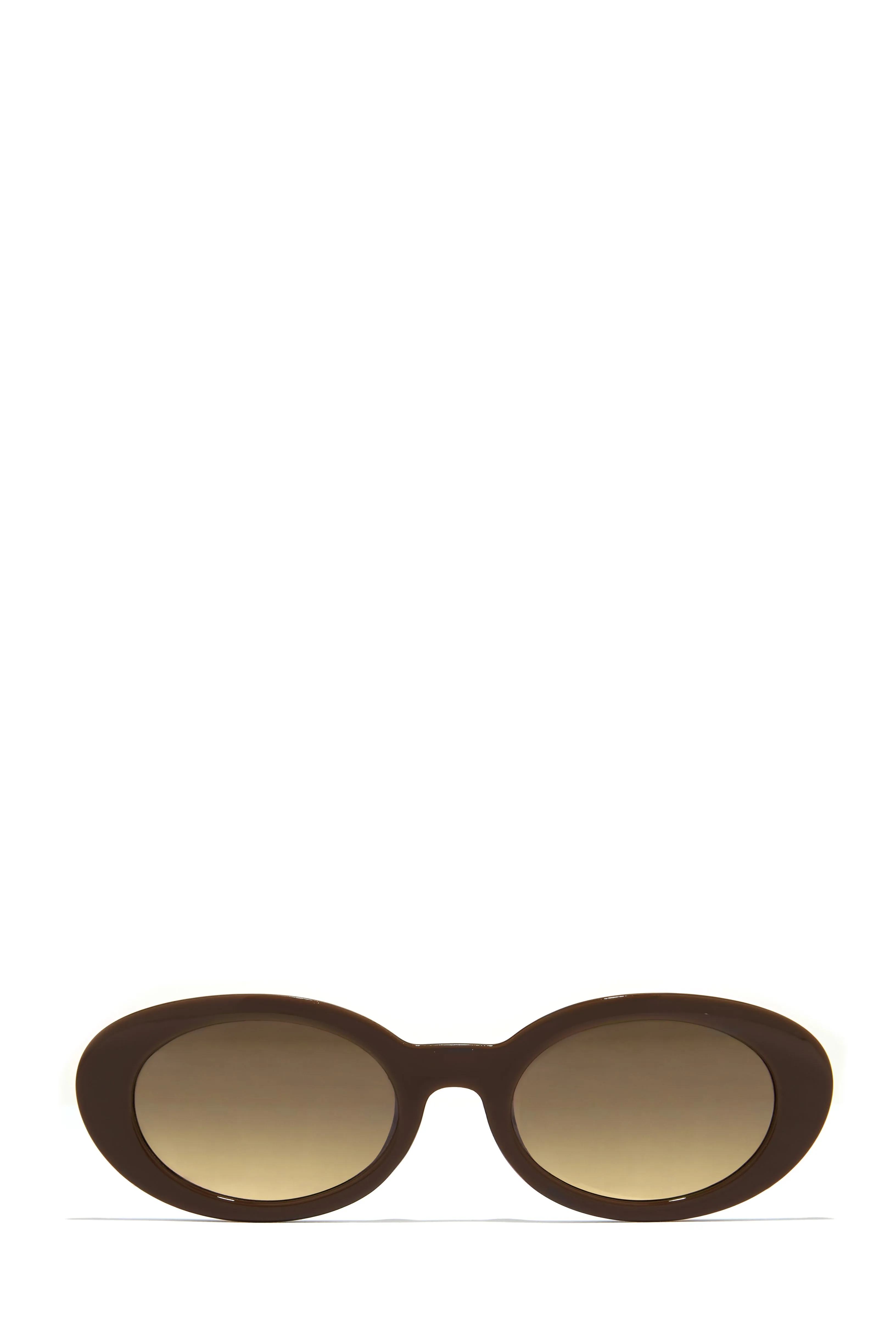 Elena Oval Sunglasses - Brown sold by Miss Lola product image thumbnail 3