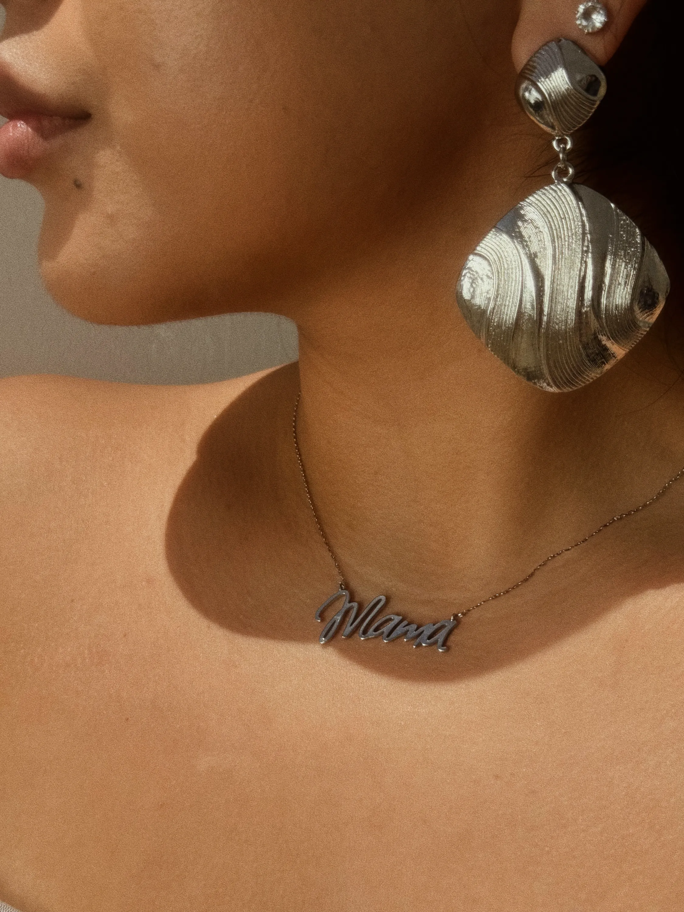 Mama Scripted Sterling Silver Necklace - Silver sold by Miss Lola