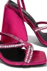 Valerya Embellished Triangle Block Heels - Pink sold by Miss Lola