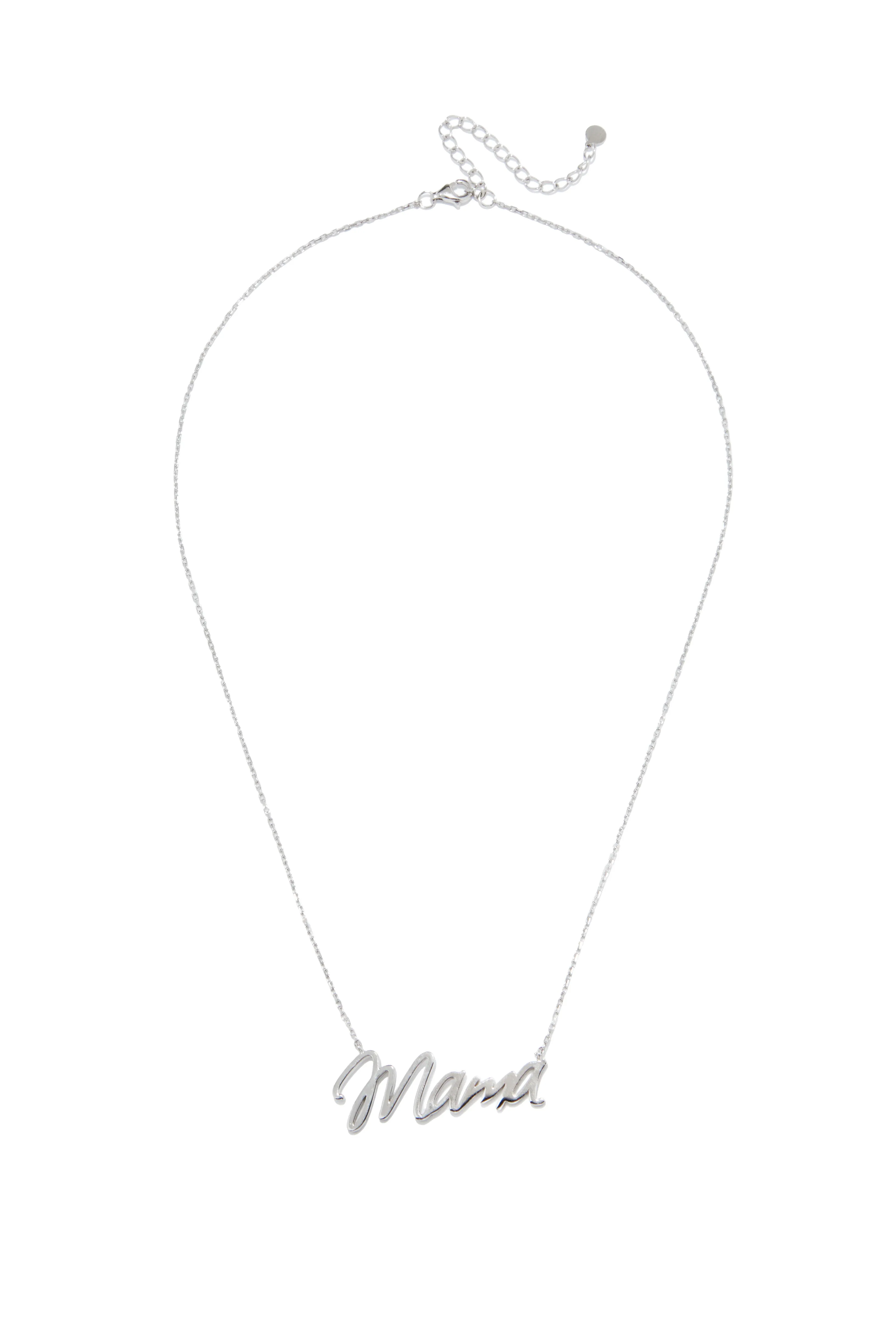 Mama Scripted Sterling Silver Necklace - Silver sold by Miss Lola product image thumbnail 5