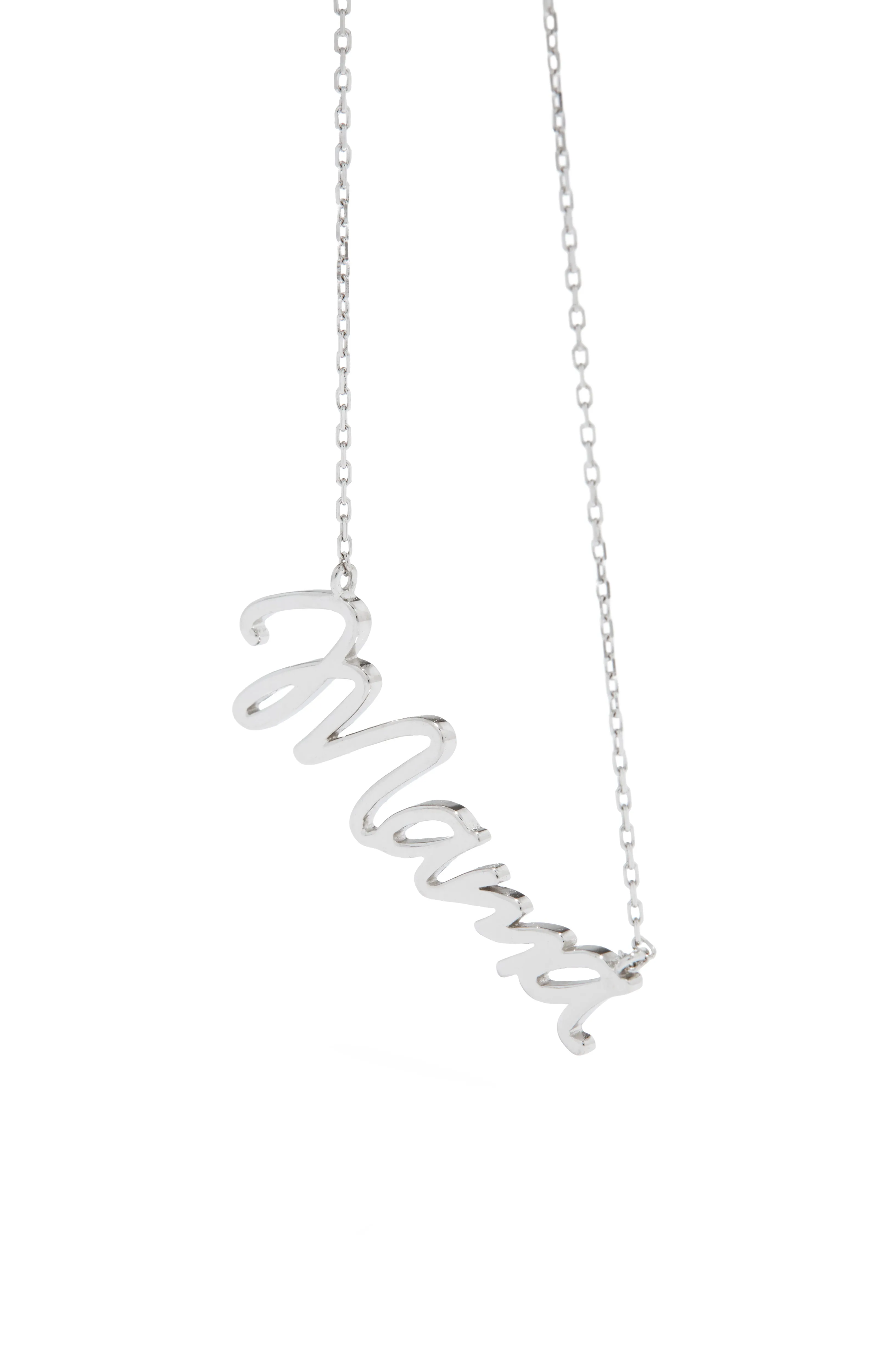 Mama Scripted Sterling Silver Necklace - Silver sold by Miss Lola product image thumbnail 2