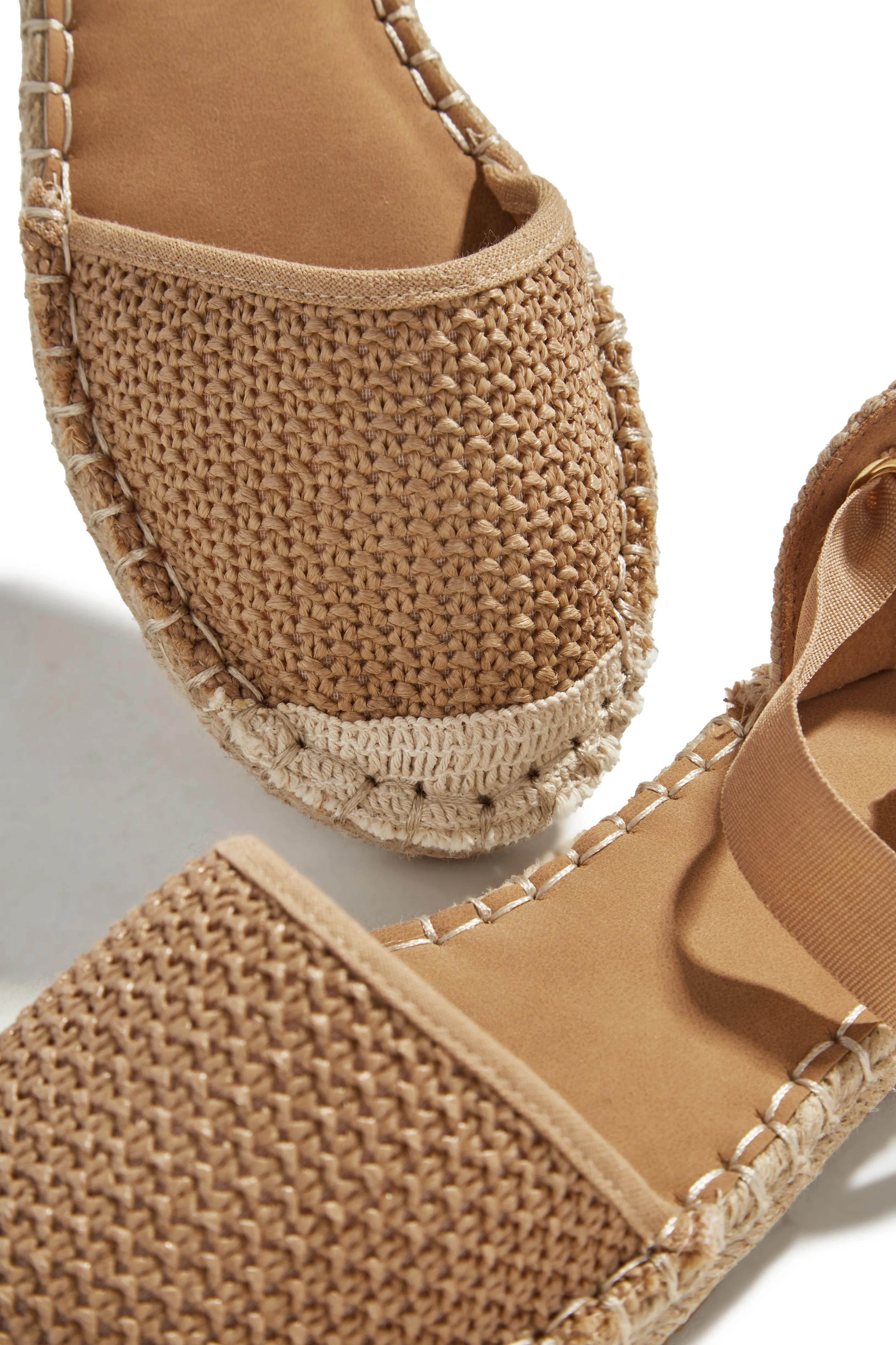 Vacation Sun Lace Up Espadrille Flats - Tan sold by Miss Lola product image thumbnail 4