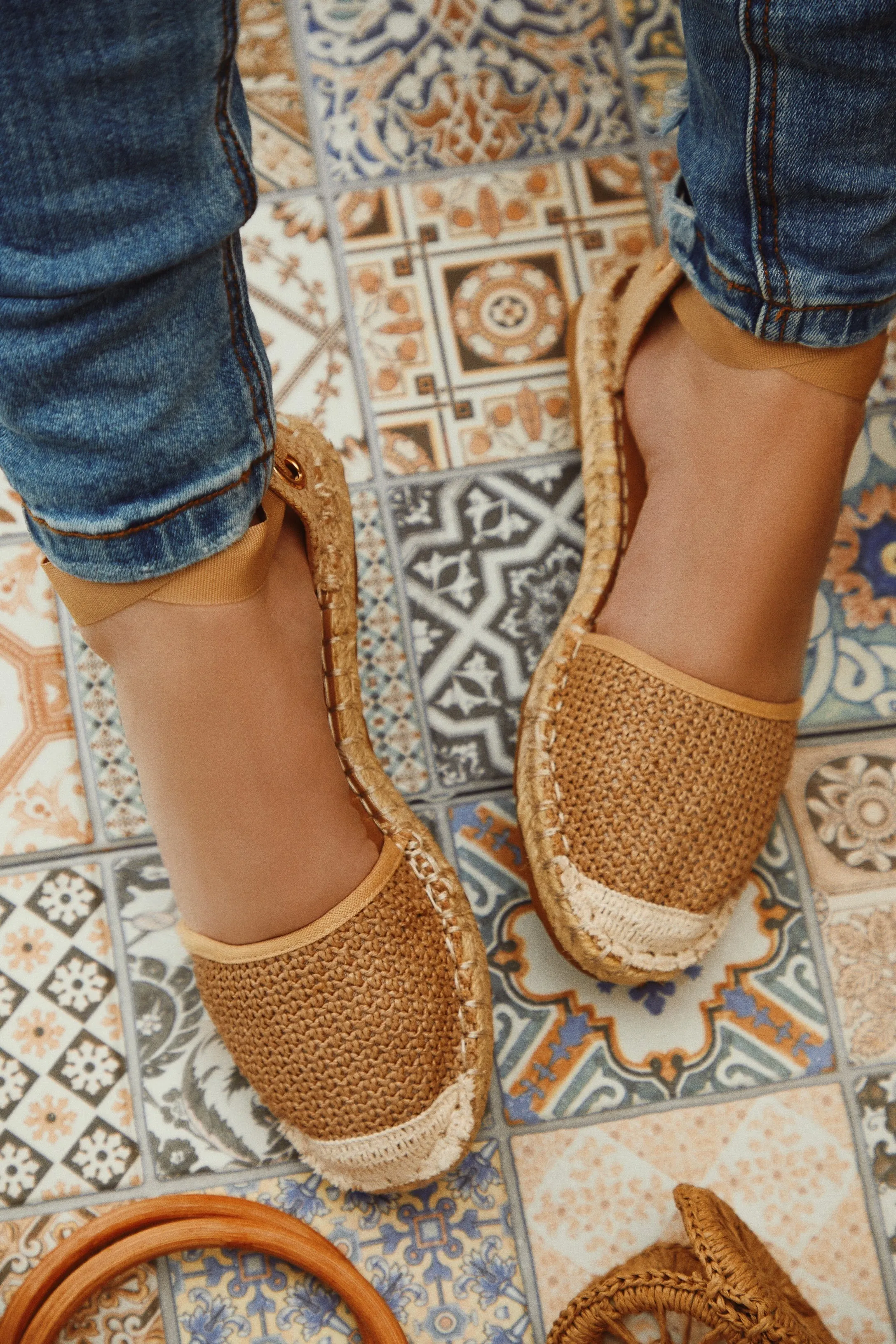 Vacation Sun Lace Up Espadrille Flats - Tan sold by Miss Lola product image thumbnail 3