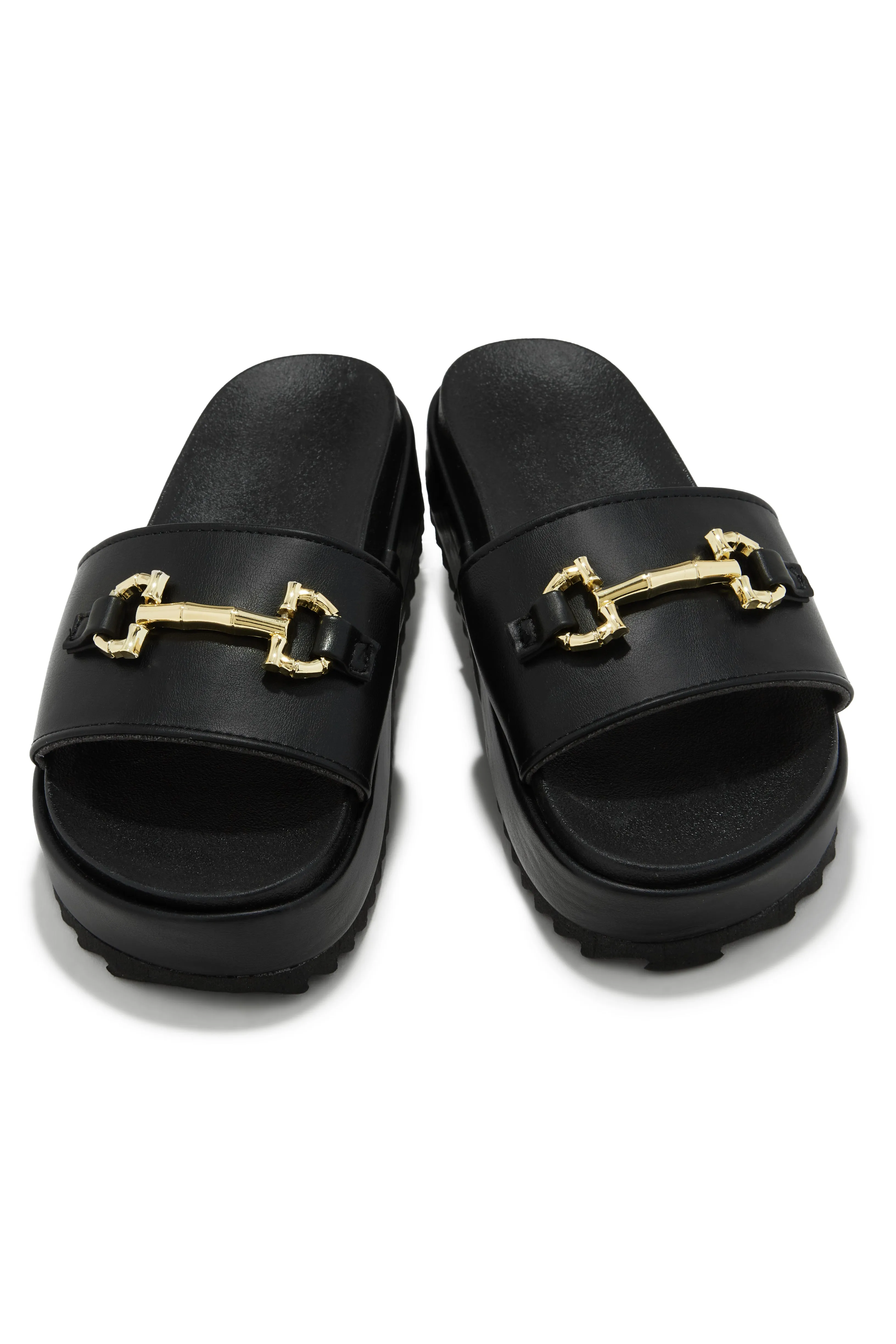 Anyara Platform Slip On Sandals - Black sold by Miss Lola product image thumbnail 4