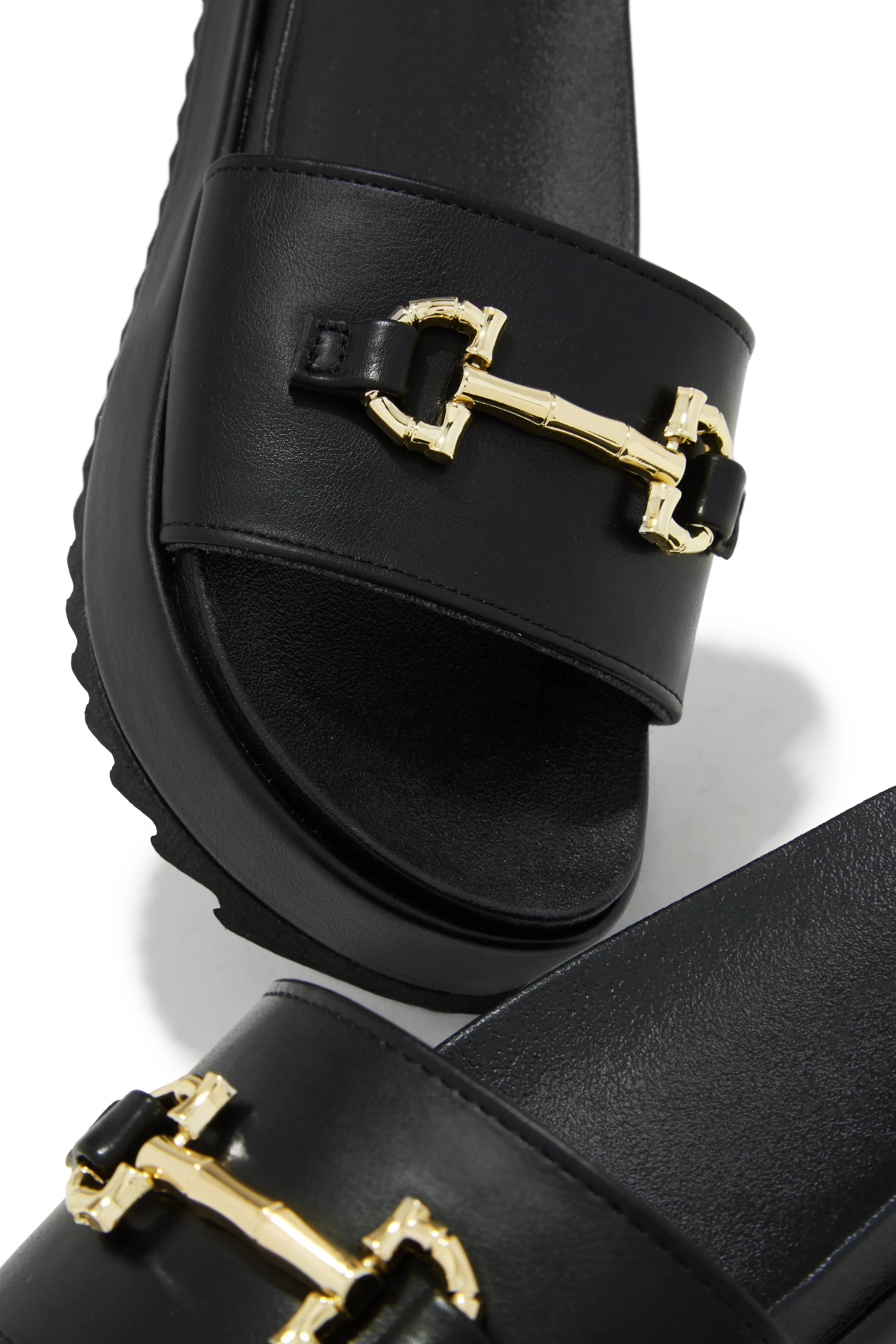 Anyara Platform Slip On Sandals - Black sold by Miss Lola product image thumbnail 2