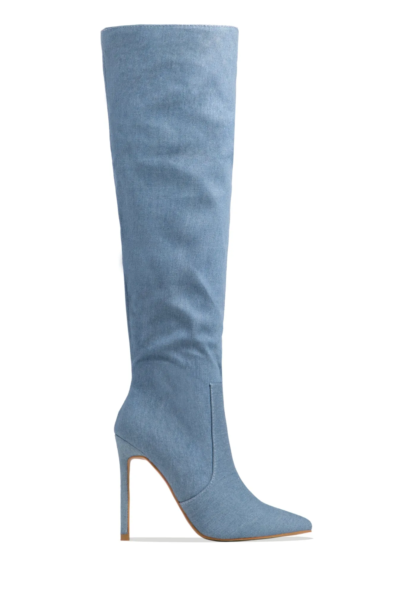 Keep My Cool High Heel Boots - Denim sold by Miss Lola product image thumbnail 5