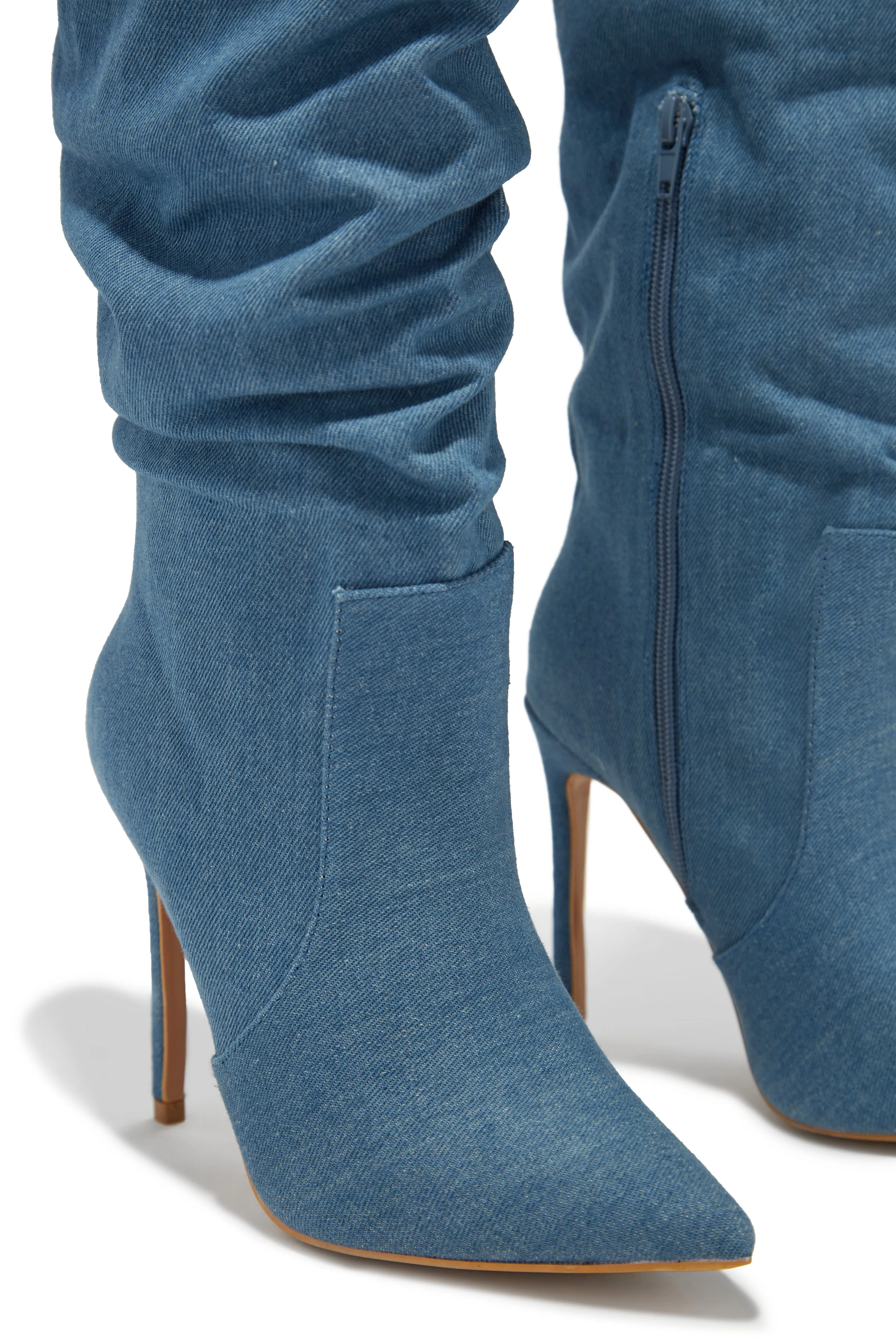 Keep My Cool High Heel Boots - Denim sold by Miss Lola product image thumbnail 3