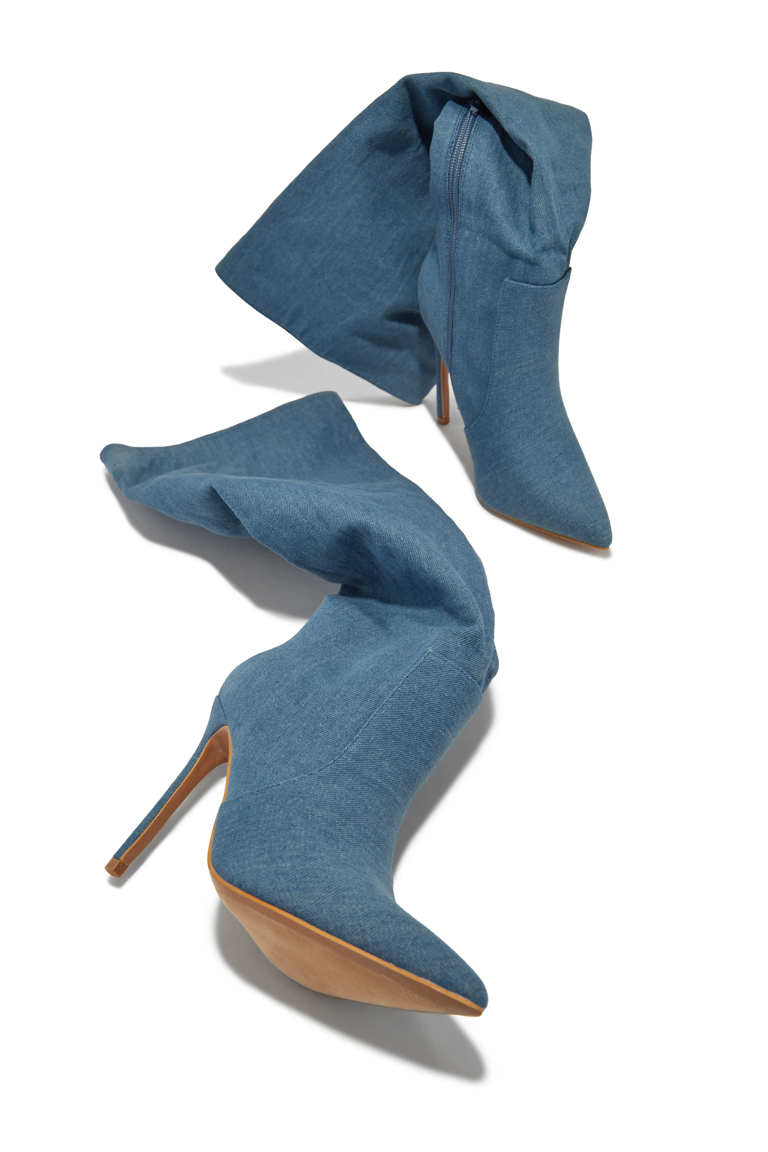 Keep My Cool High Heel Boots - Denim sold by Miss Lola product image thumbnail 4