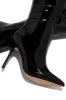 Center Of Attention Asymmetric Knee High Boots - Black sold by Miss Lola