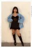 Center Of Attention Asymmetric Knee High Boots - Black sold by Miss Lola
