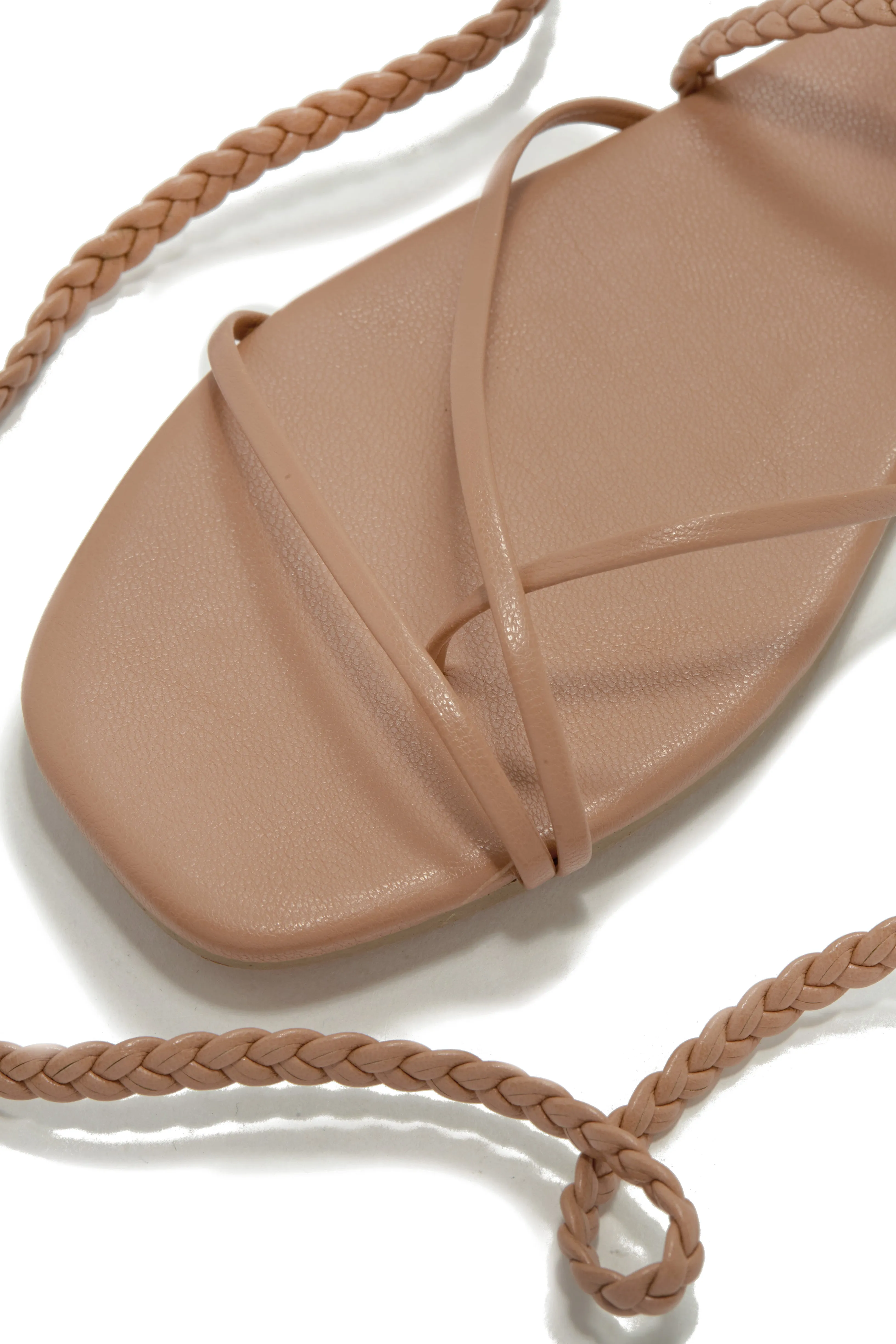 Live In Paradise Lace Up Sandals - Nude sold by Miss Lola product image thumbnail 2