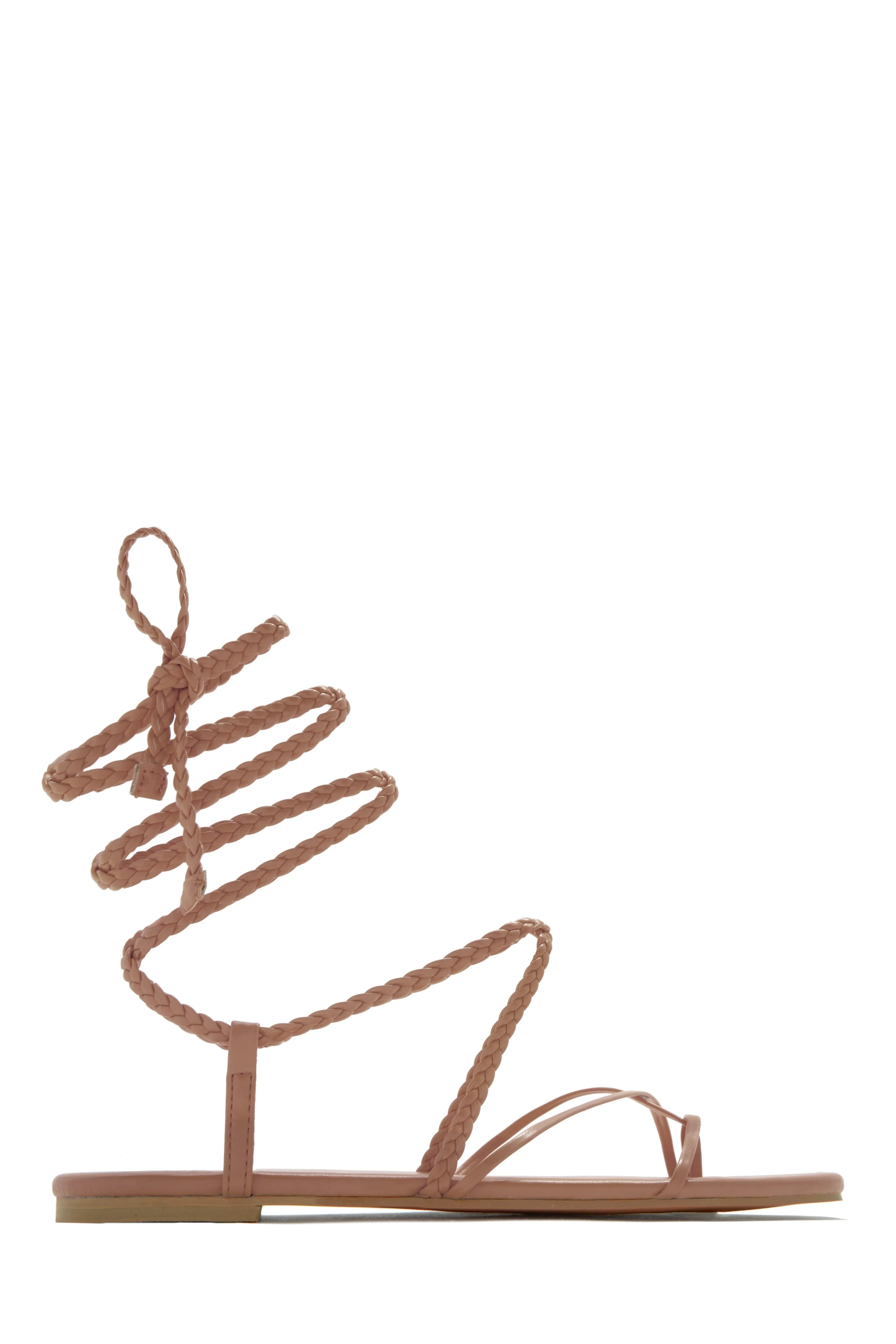 Live In Paradise Lace Up Sandals - Nude sold by Miss Lola product image thumbnail 4