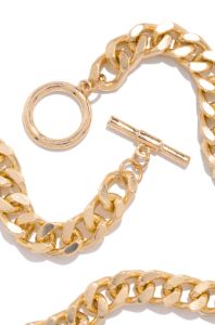 Frances Gold-Tone Chain Toggle Necklace - Gold sold by Miss Lola