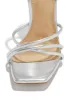 Holly Lace Up Strappy Heels - Silver sold by Miss Lola