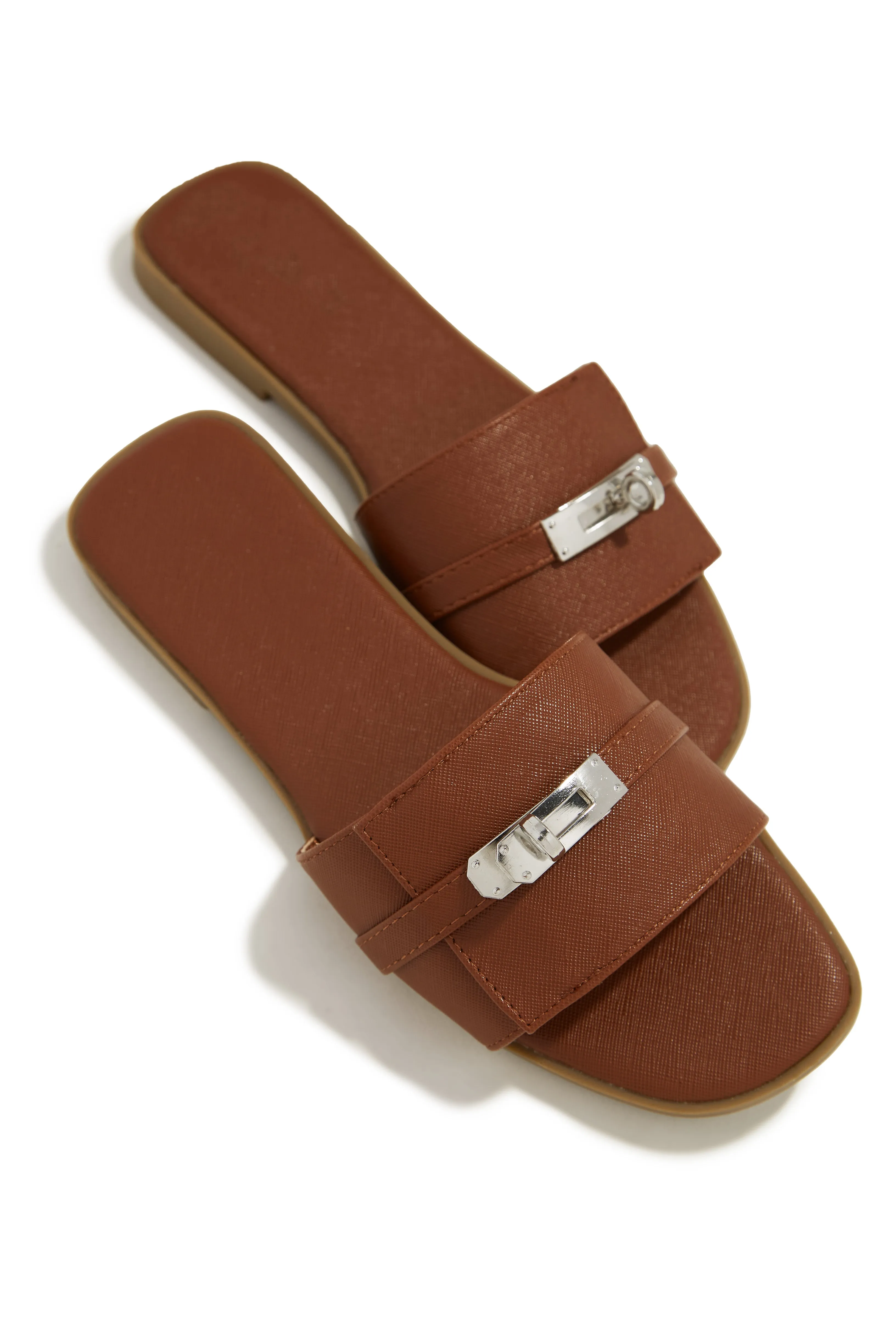 Bianca Slip On Sandals - Tan sold by Miss Lola