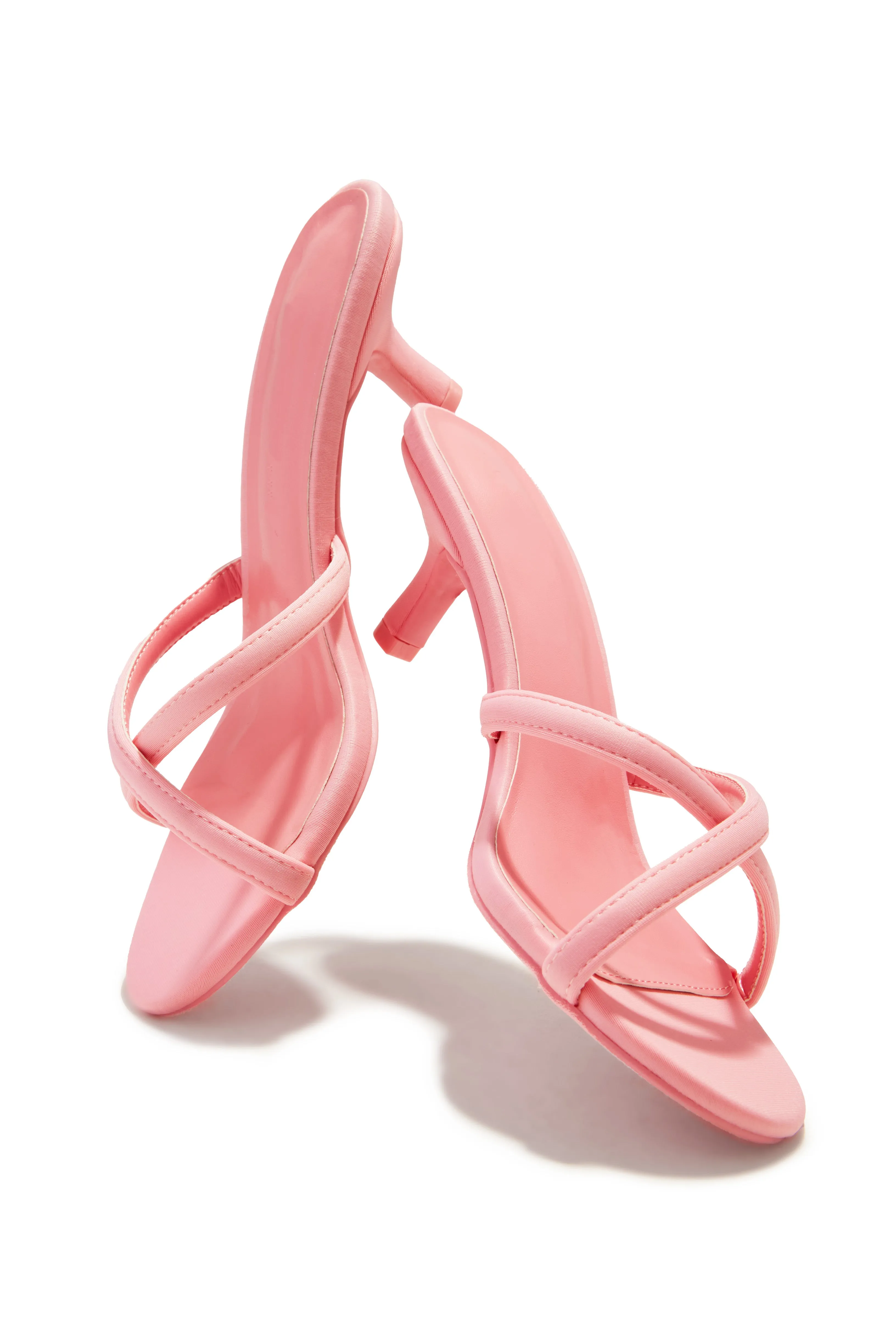 Aylina Kitten Heel Mules - Pink sold by Miss Lola product image thumbnail 2