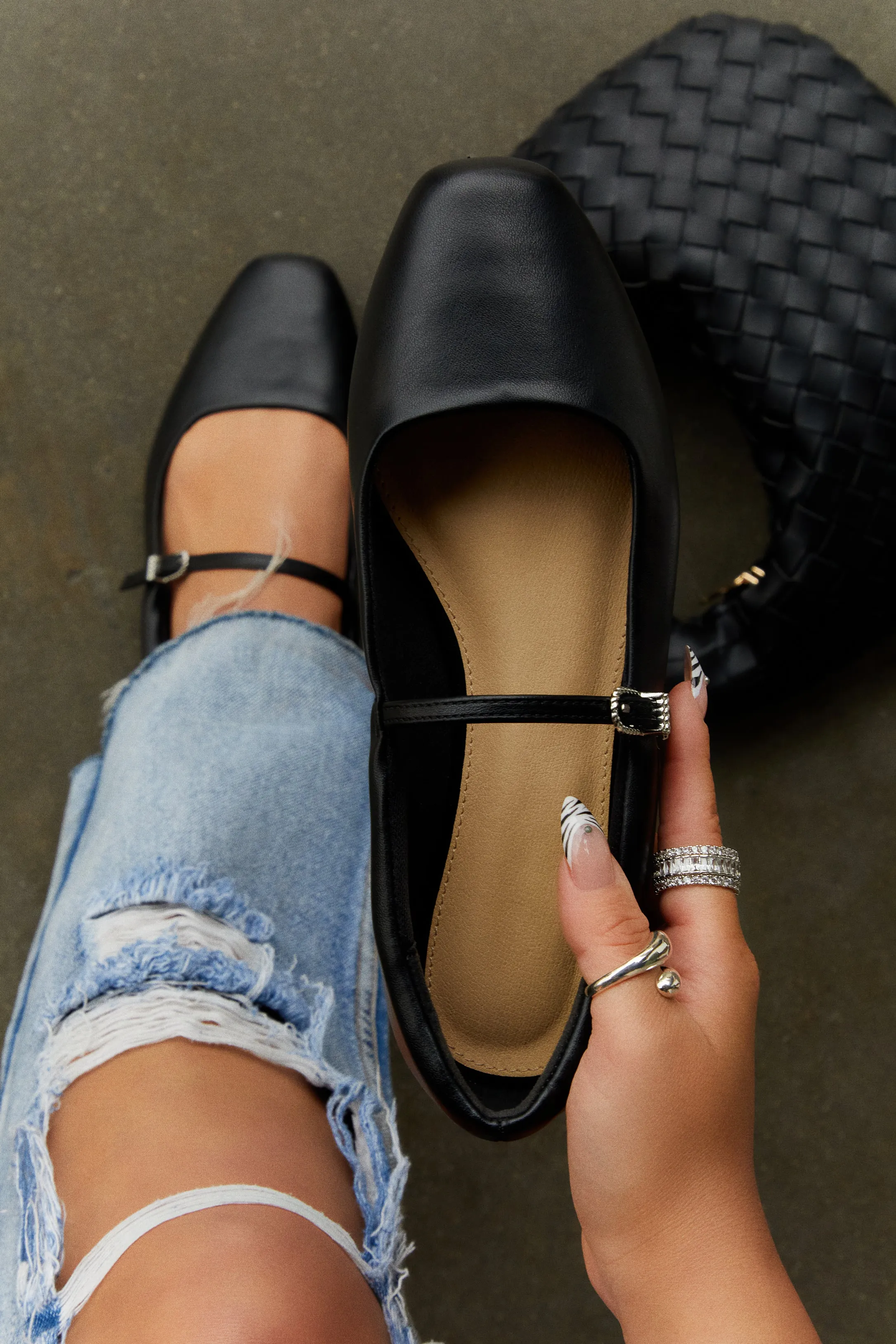 Zoe Flats - Black sold by Miss Lola