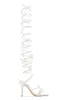 Fantasy Embellished Around The Ankle Coil Heels - White sold by Miss Lola