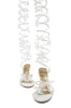 Fantasy Embellished Around The Ankle Coil Heels - White sold by Miss Lola