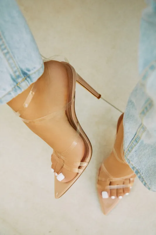 Gossip Girl Strappy High Heels - Clear sold by Miss Lola