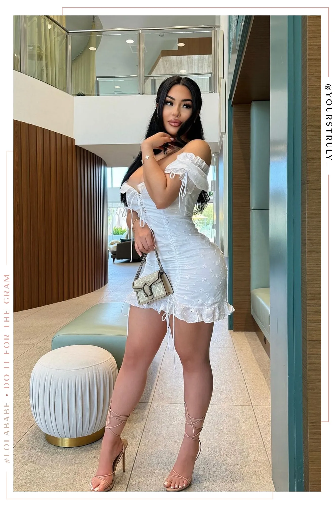 Daisy Eyelet Mini Dress - White sold by Miss Lola product image thumbnail 3