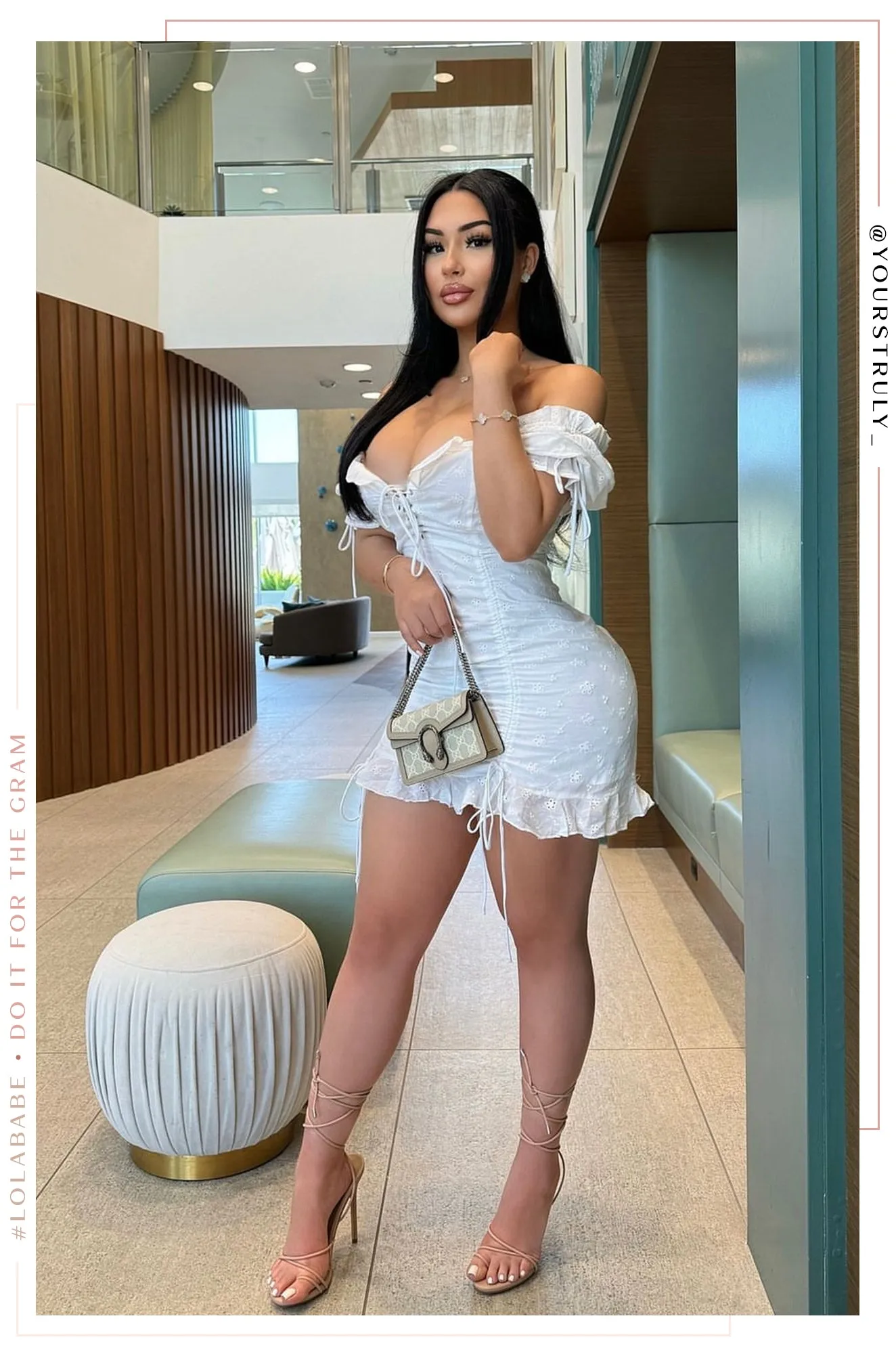 Daisy Eyelet Mini Dress - White sold by Miss Lola product image thumbnail 2