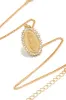 Amarina Embellished Pendant Necklace - Gold sold by Miss Lola